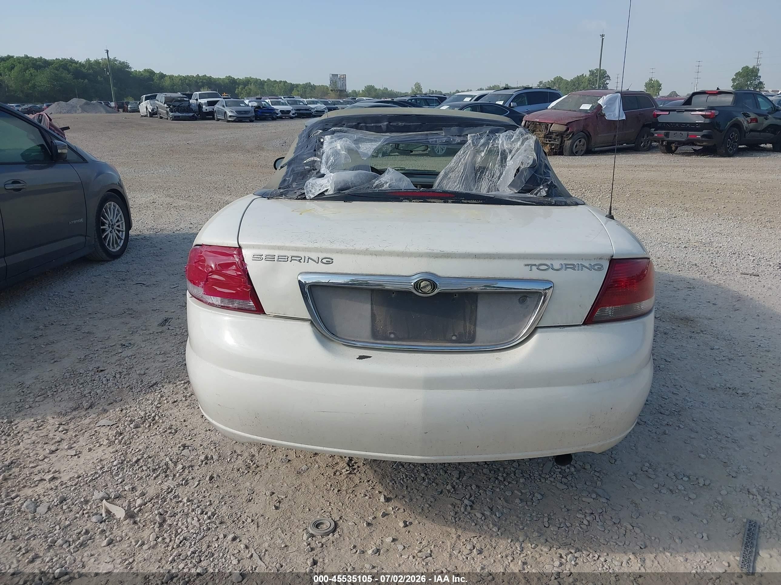 2004 Chrysler Sebring Lxi White vin: 1C3EL55R64N253662