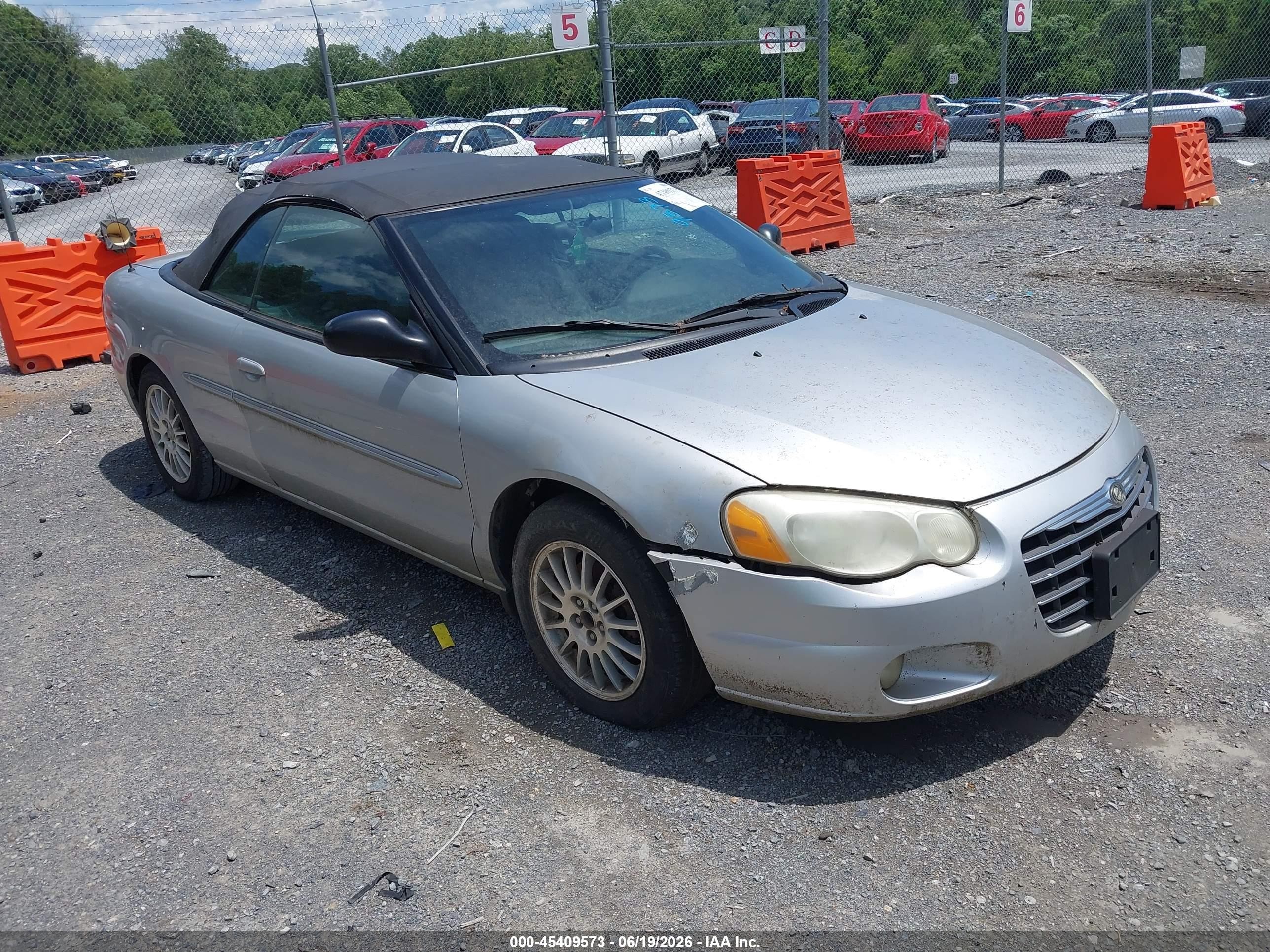2005 Chrysler Sebring Touring Silver vin: 1C3EL55R75N512631