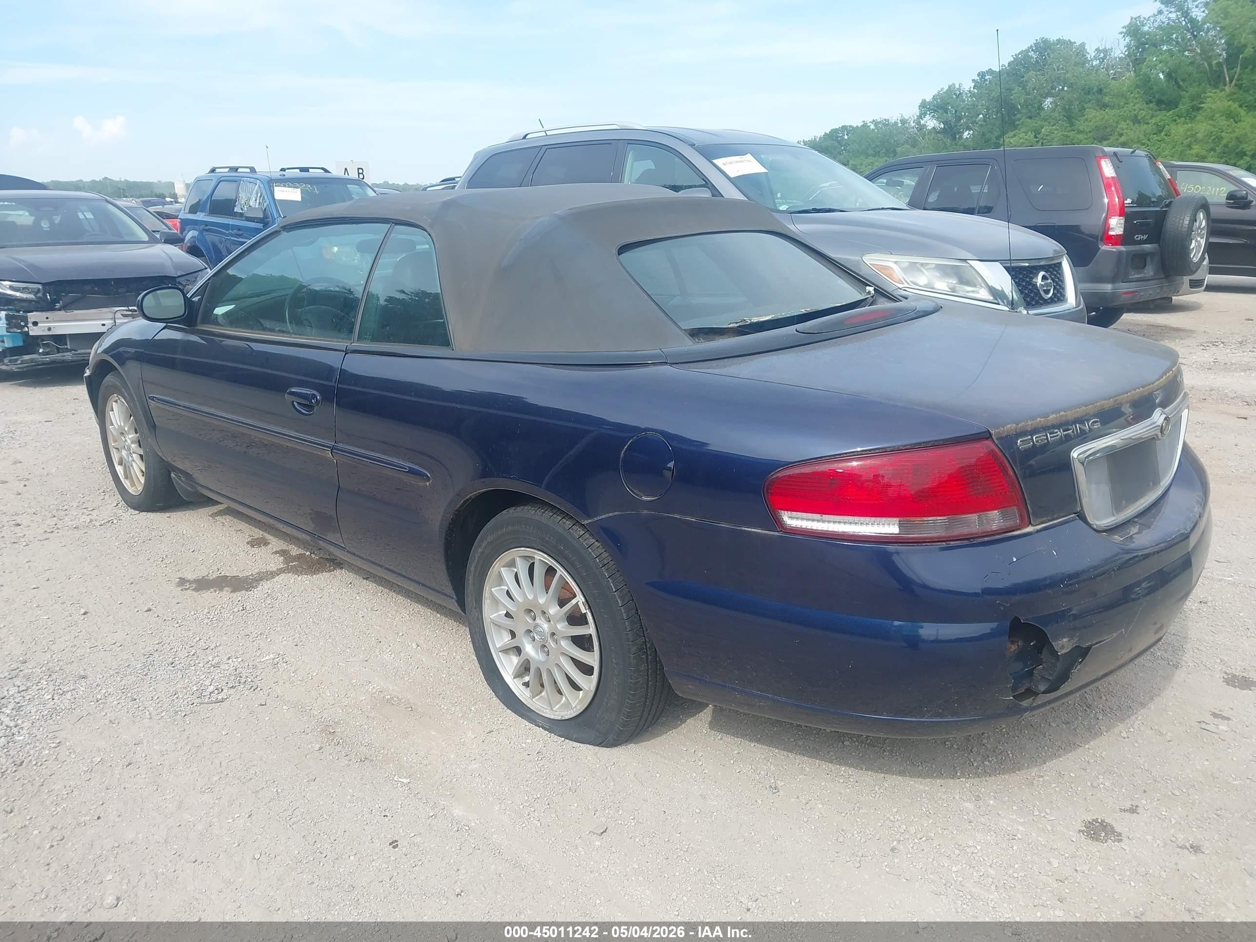 2005 Chrysler Sebring Touring Синий vin: 1C3EL55R75N664263