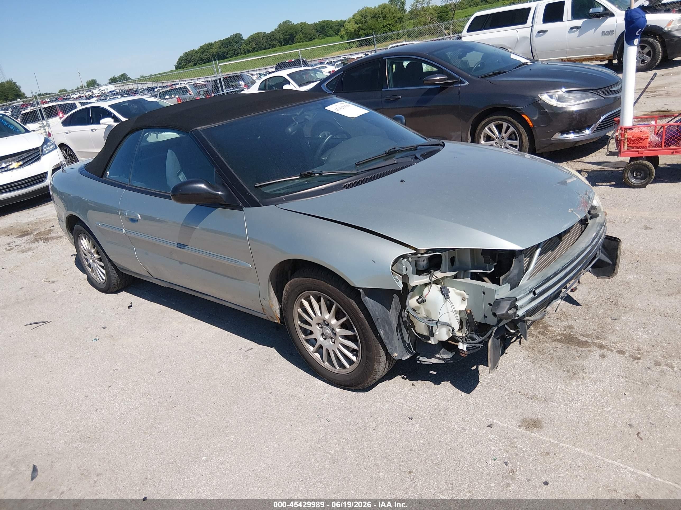 2006 Chrysler Sebring Touring Green vin: 1C3EL55R96N120350