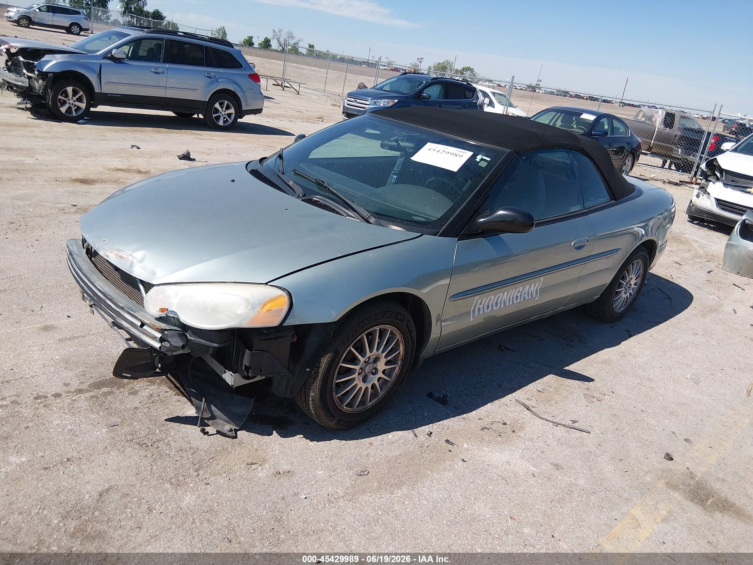 2006 Chrysler Sebring Touring Green vin: 1C3EL55R96N120350