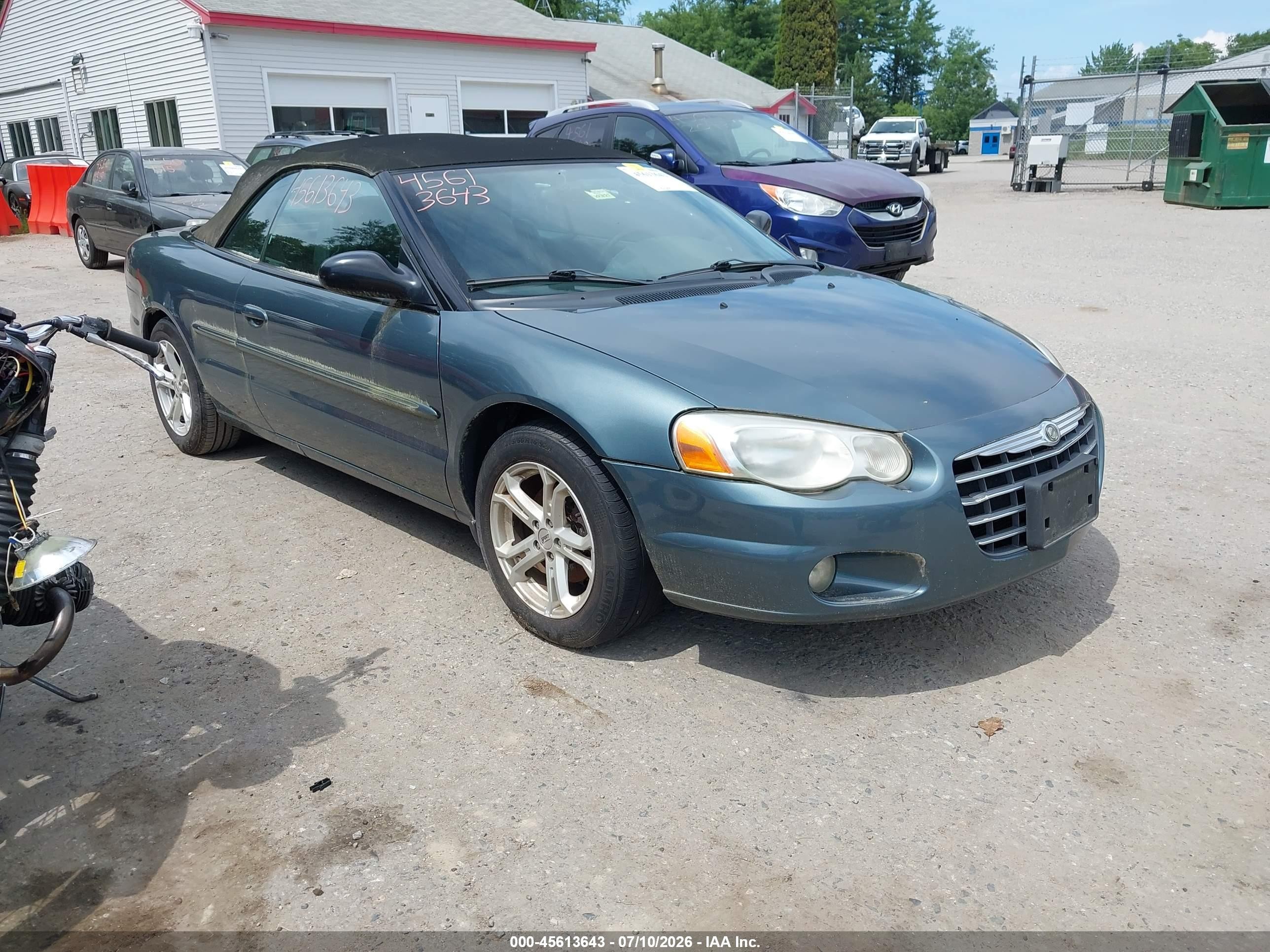 2006 Chrysler Sebring Touring Blue vin: 1C3EL55R96N131347