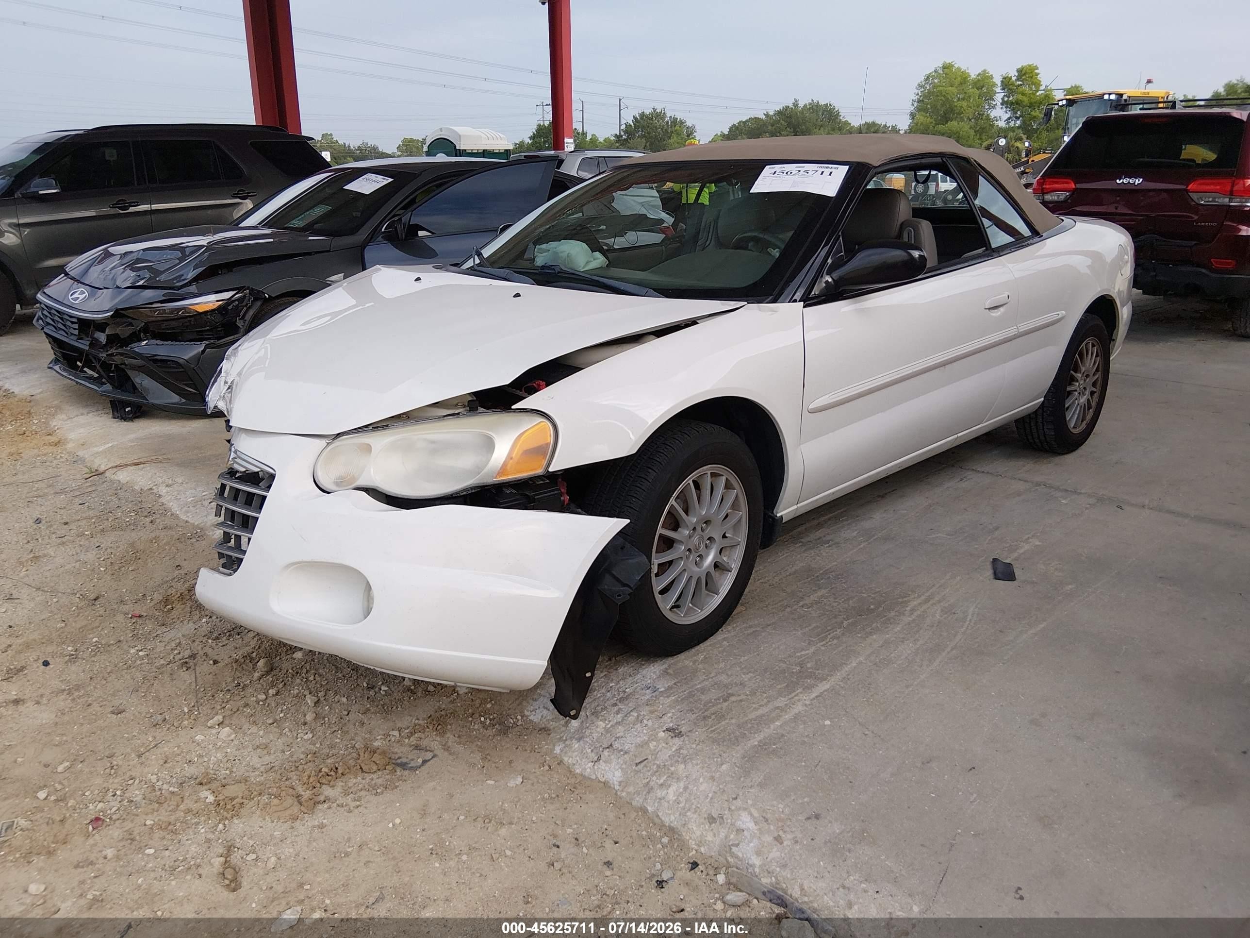 2006 Chrysler Sebring Touring White vin: 1C3EL55R96N187093