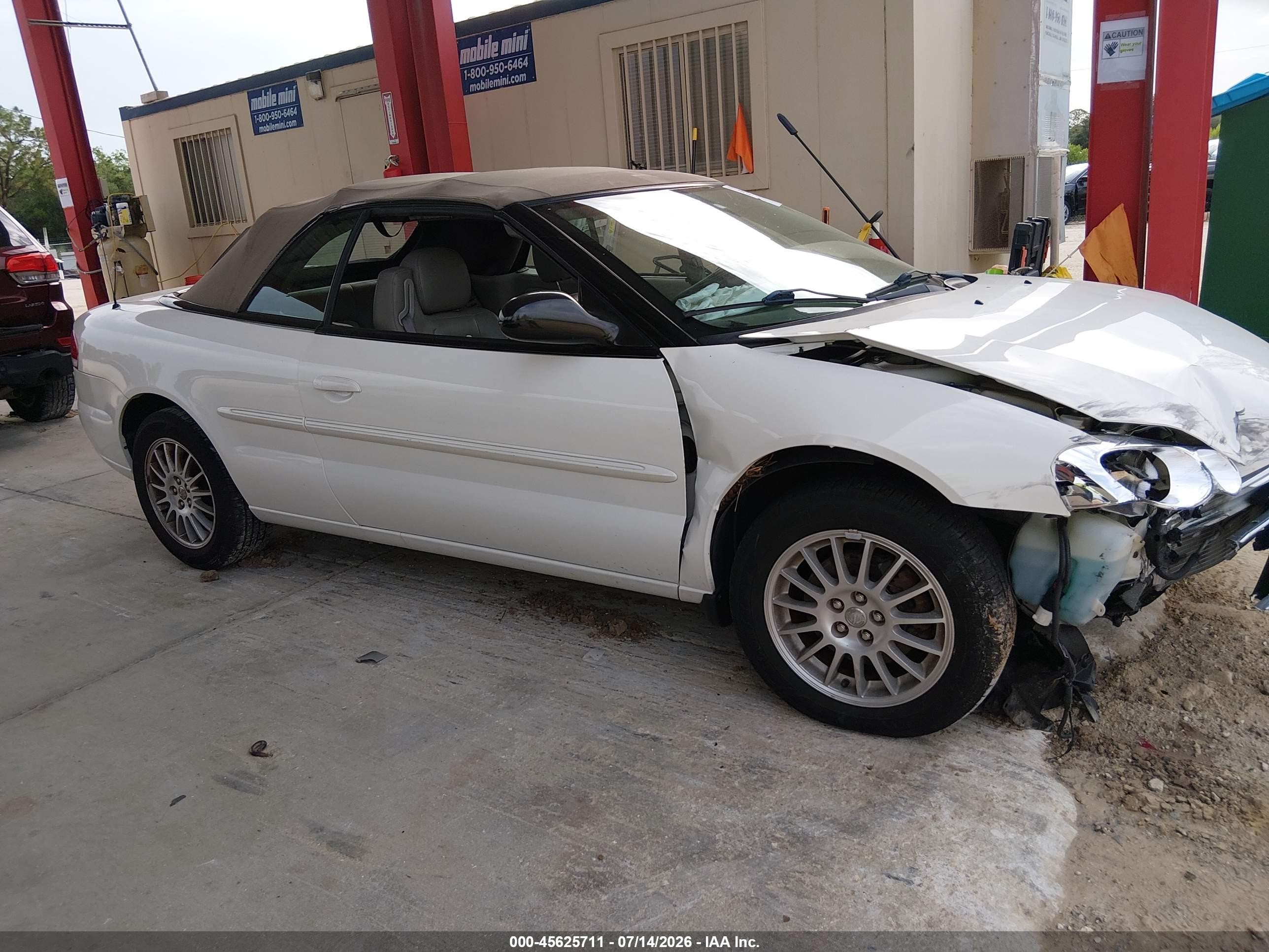 2006 Chrysler Sebring Touring White vin: 1C3EL55R96N187093
