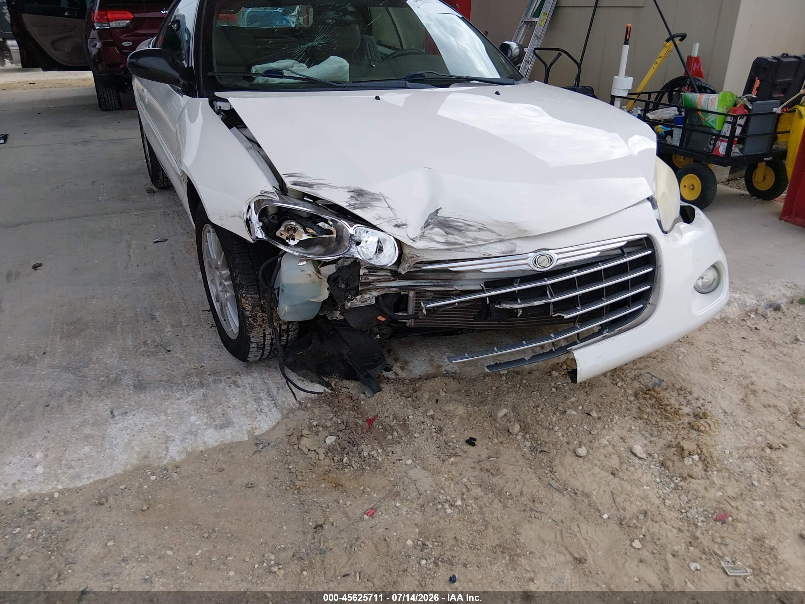2006 Chrysler Sebring Touring White vin: 1C3EL55R96N187093