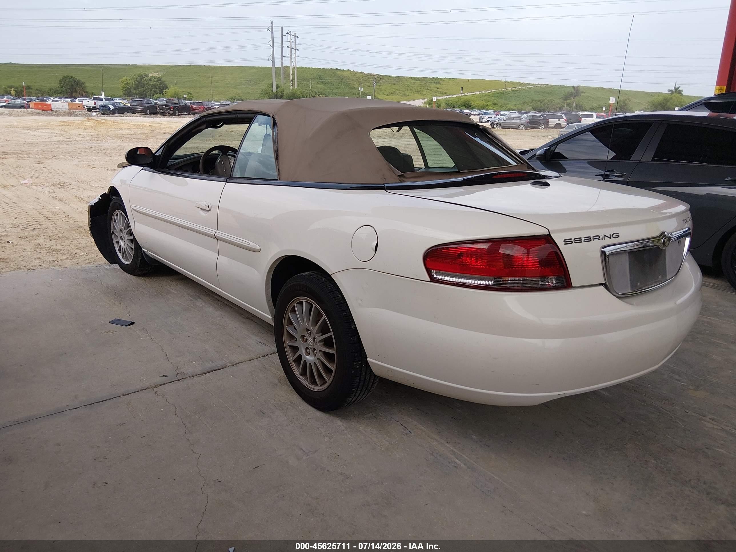 2006 Chrysler Sebring Touring White vin: 1C3EL55R96N187093
