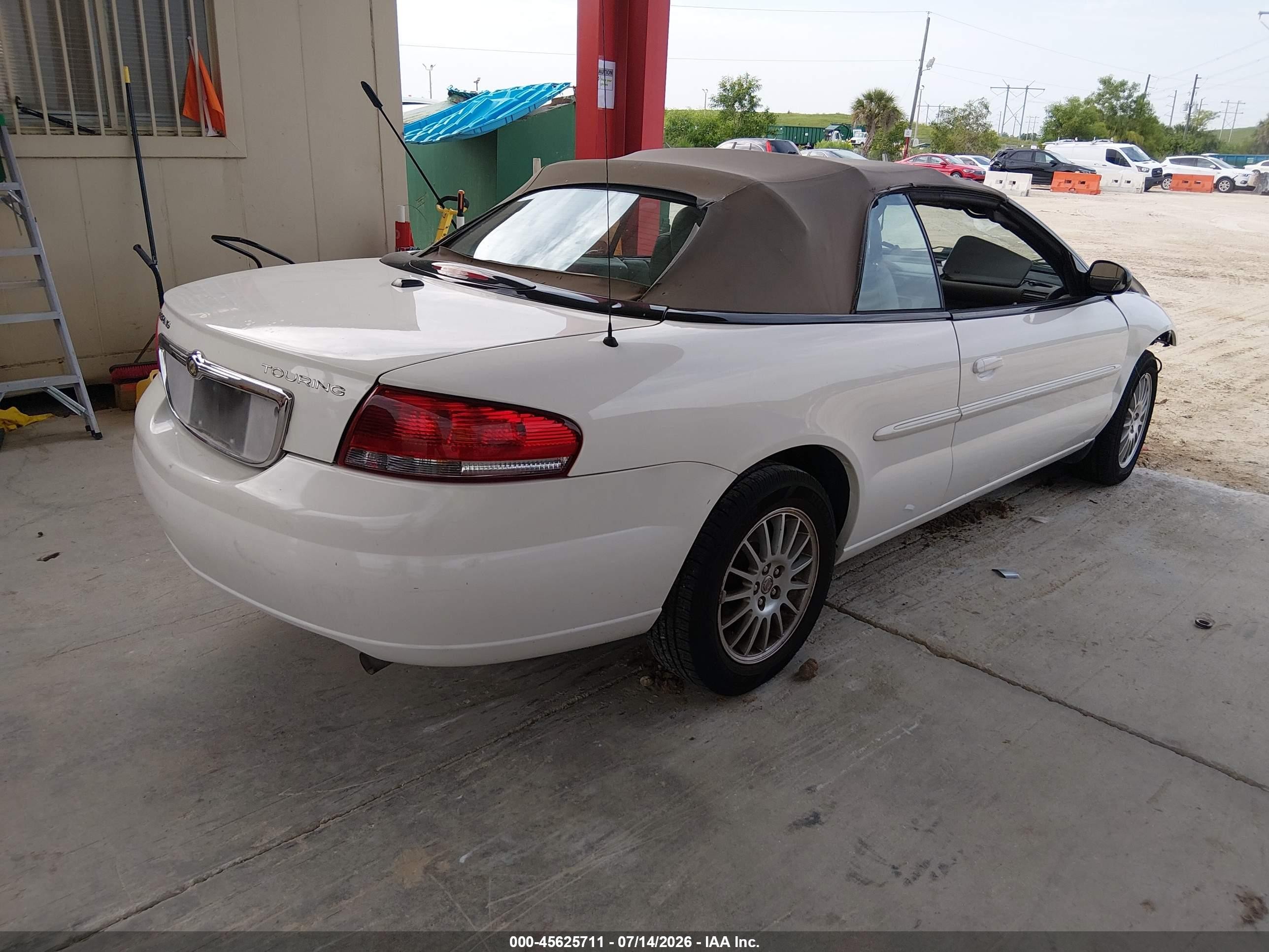 2006 Chrysler Sebring Touring White vin: 1C3EL55R96N187093
