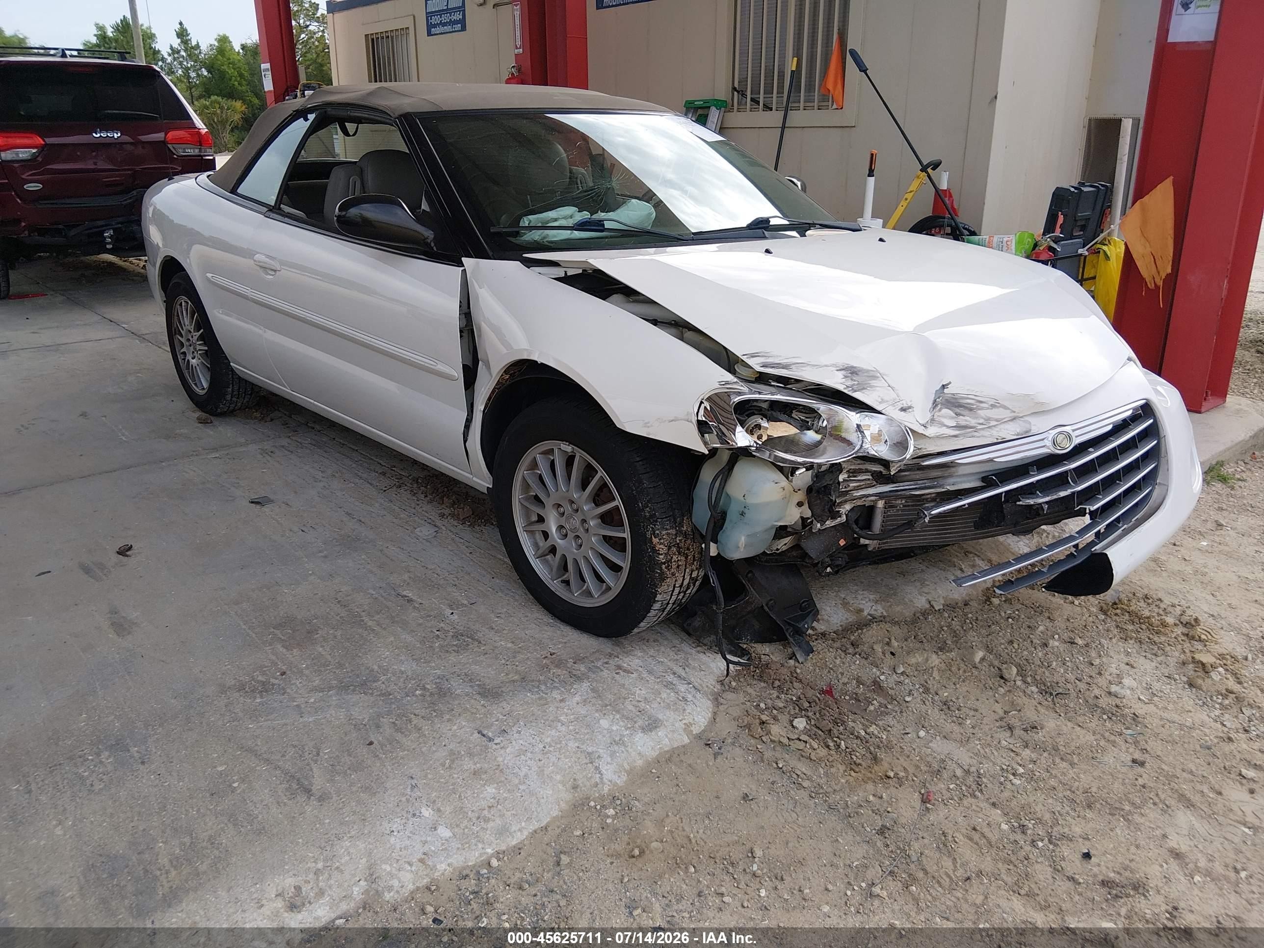 2006 Chrysler Sebring Touring White vin: 1C3EL55R96N187093