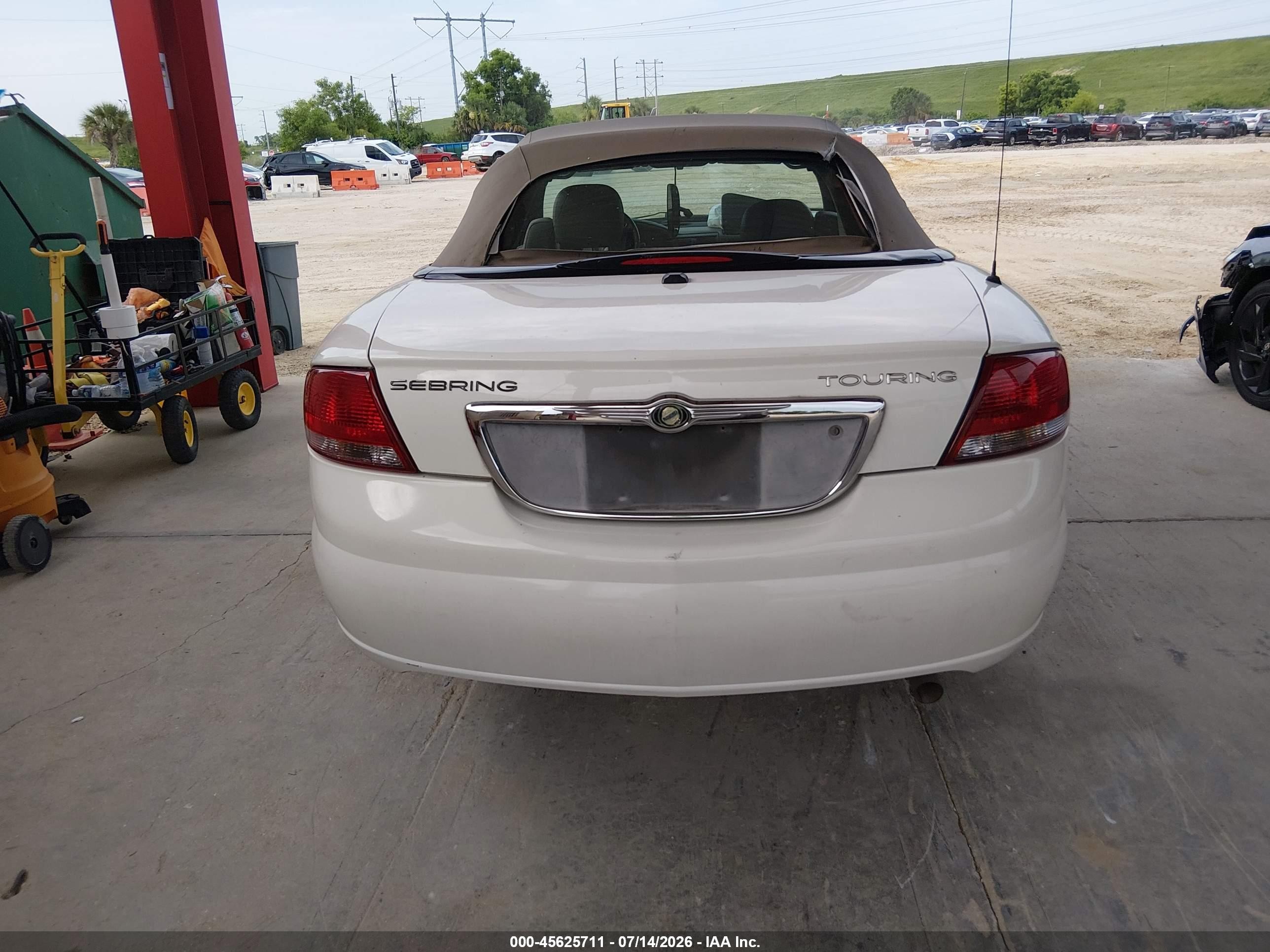 2006 Chrysler Sebring Touring White vin: 1C3EL55R96N187093
