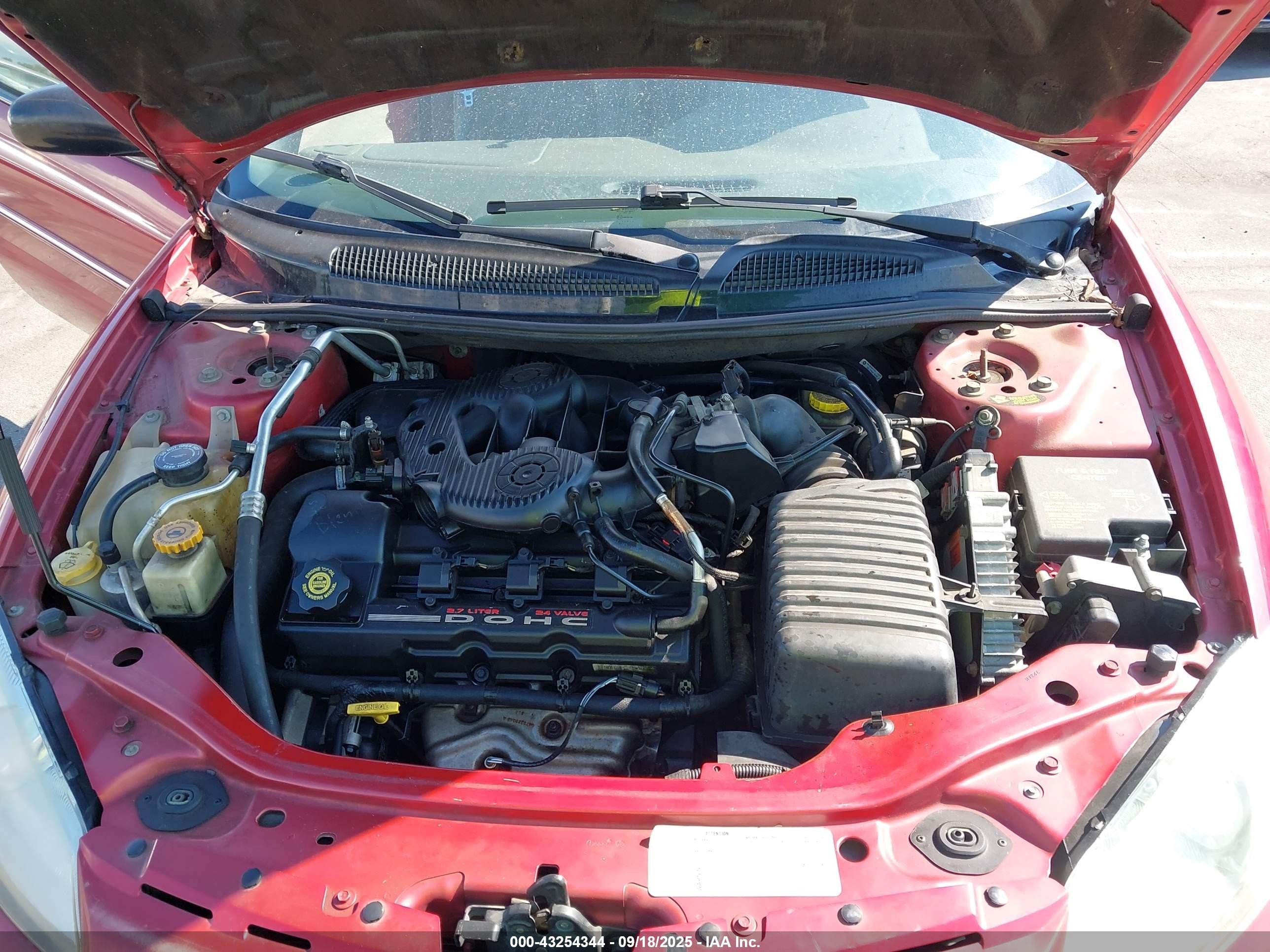 2002 Chrysler Sebring Lxi Red vin: 1C3EL55RX2N209192