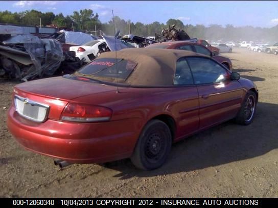2004 Chrysler Sebring Touring Convertible vin: 1C3EL55RX4N330078