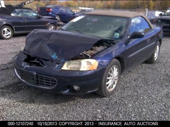 2001 Chrysler Sebring Lxi Convertible vin: 1C3EL55U11N562875