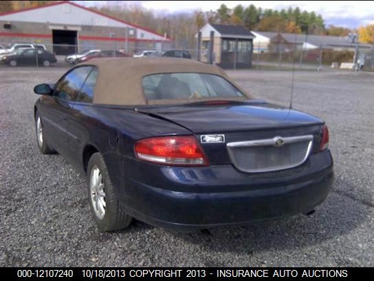 2001 Chrysler Sebring Lxi Convertible vin: 1C3EL55U11N562875