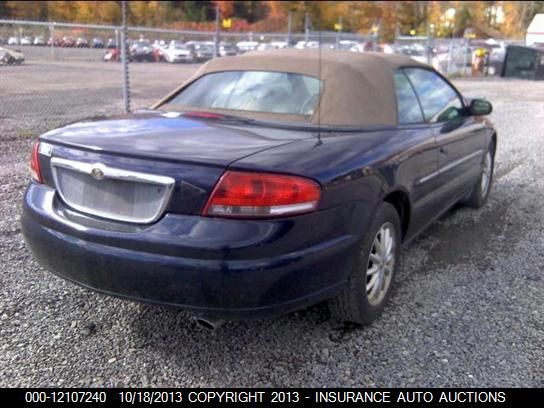 2001 Chrysler Sebring Lxi Convertible vin: 1C3EL55U11N562875