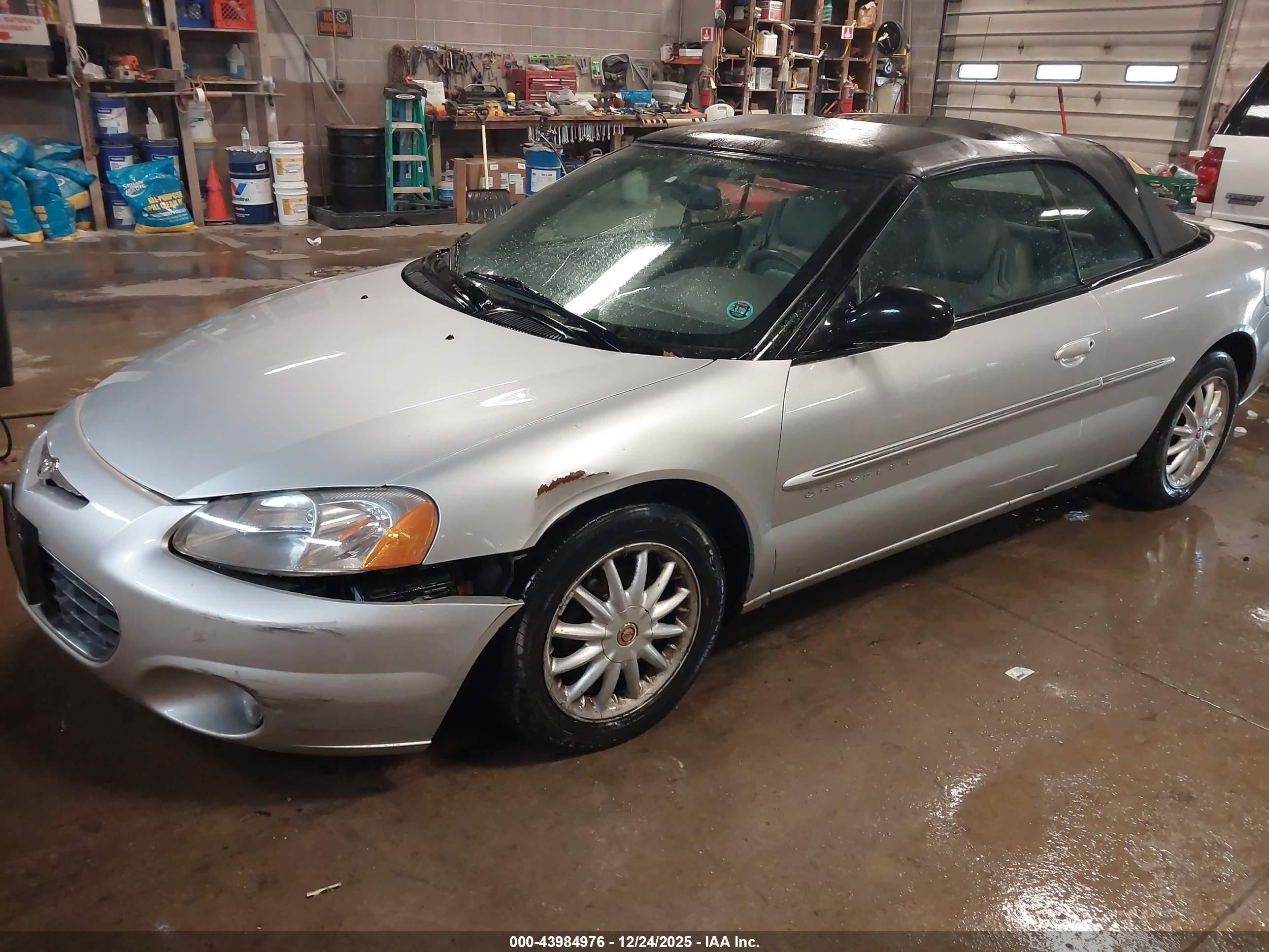 2001 Chrysler Sebring Lxi Silver vin: 1C3EL55U41N693637