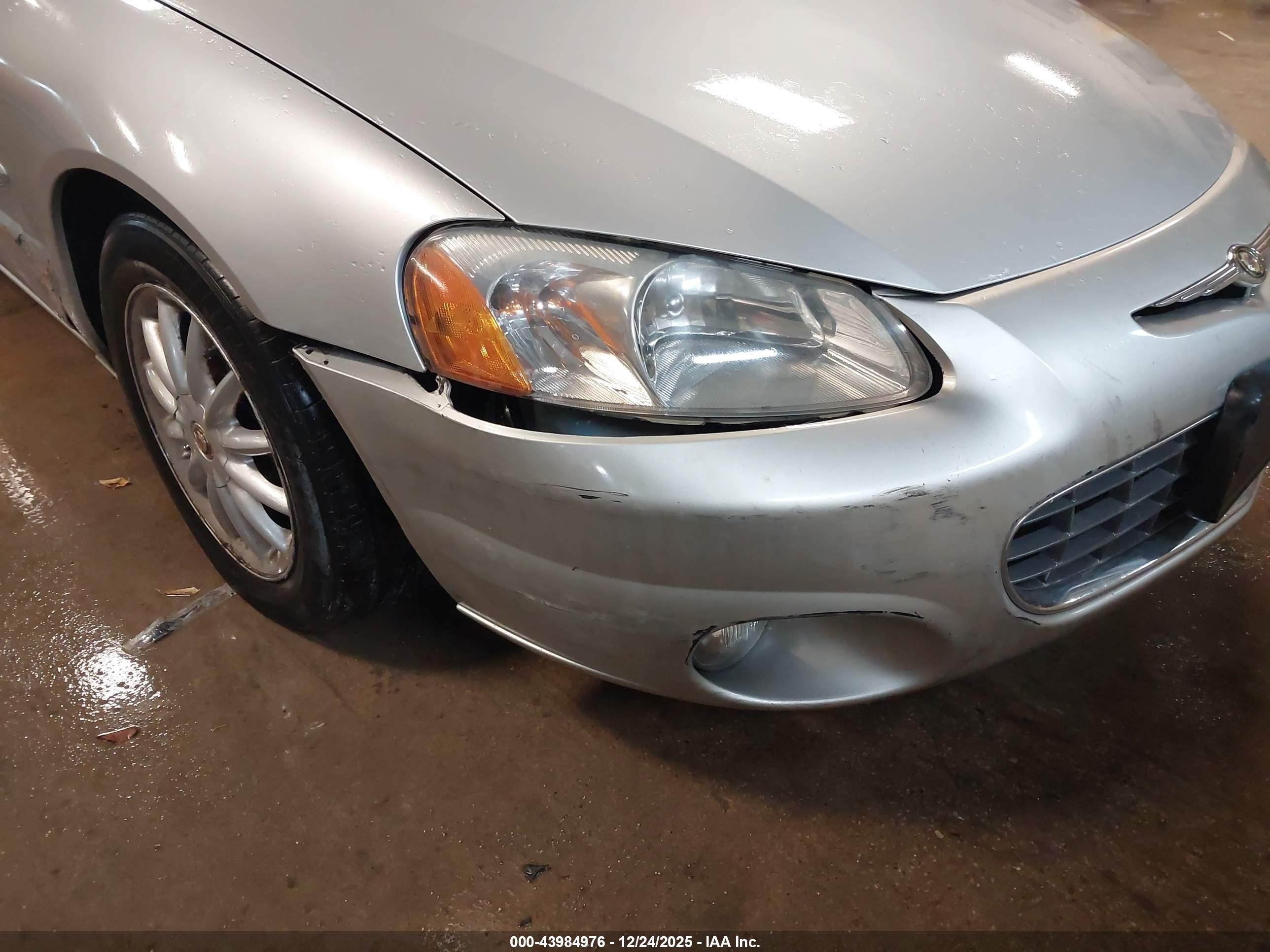 2001 Chrysler Sebring Lxi Silver vin: 1C3EL55U41N693637