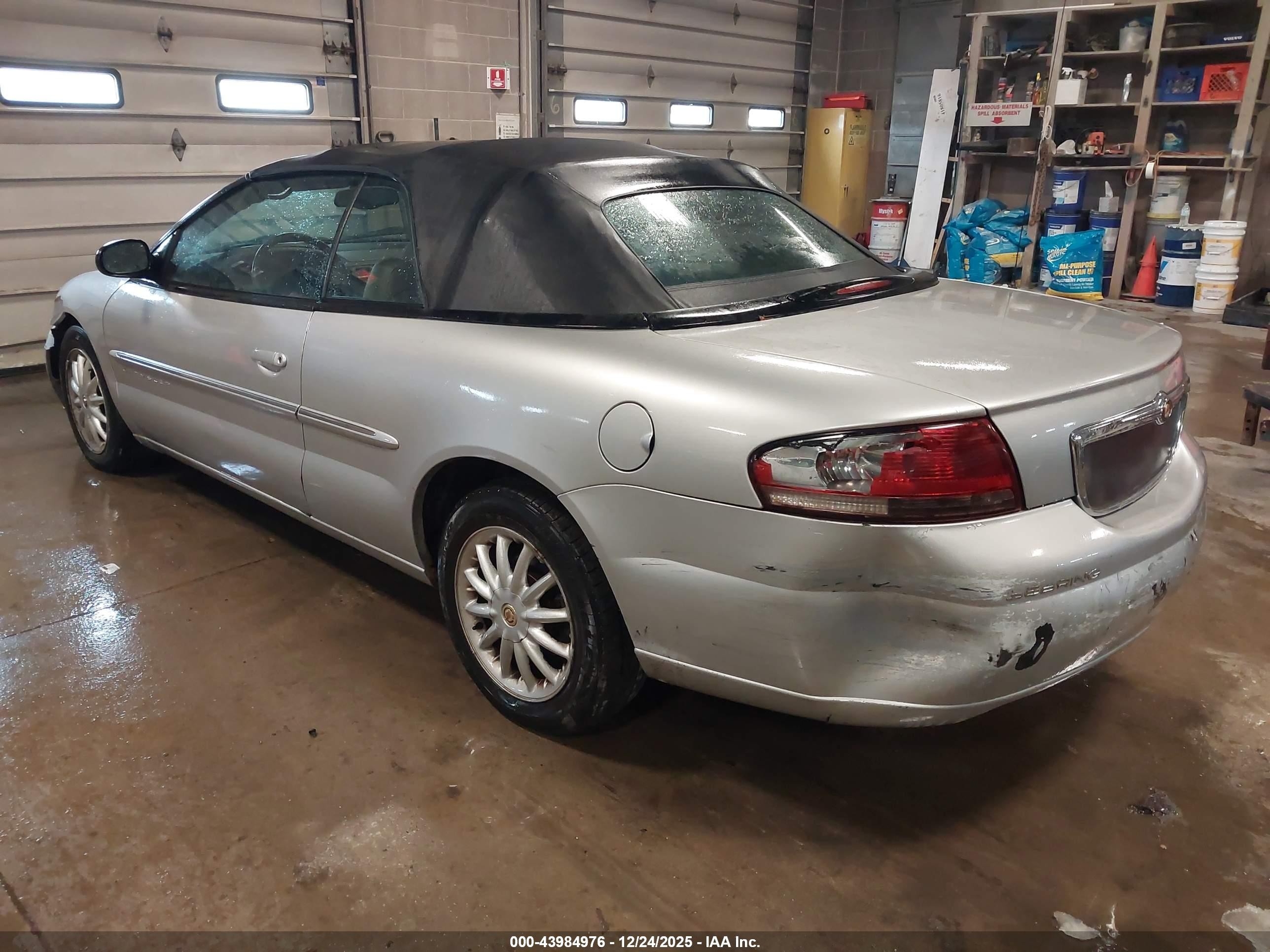 2001 Chrysler Sebring Lxi Silver vin: 1C3EL55U41N693637