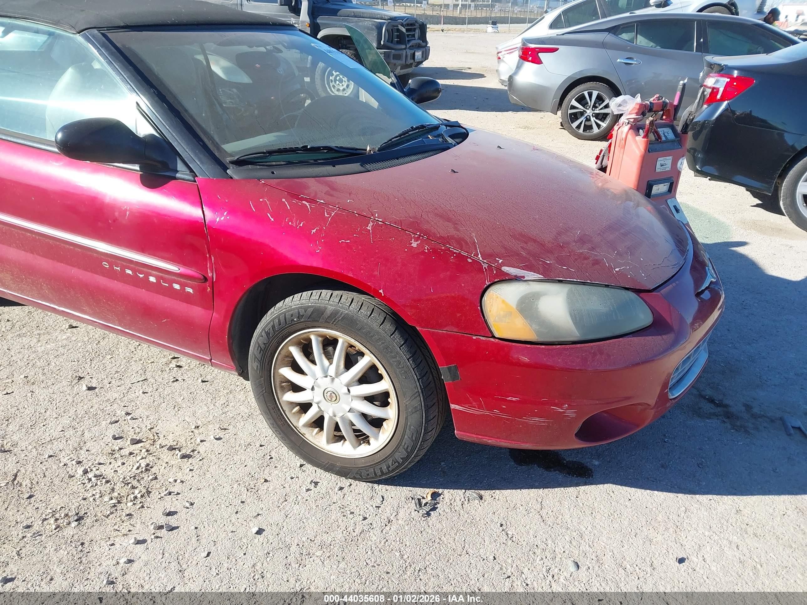 2001 Chrysler Sebring Lxi Красный vin: 1C3EL55U51N606070