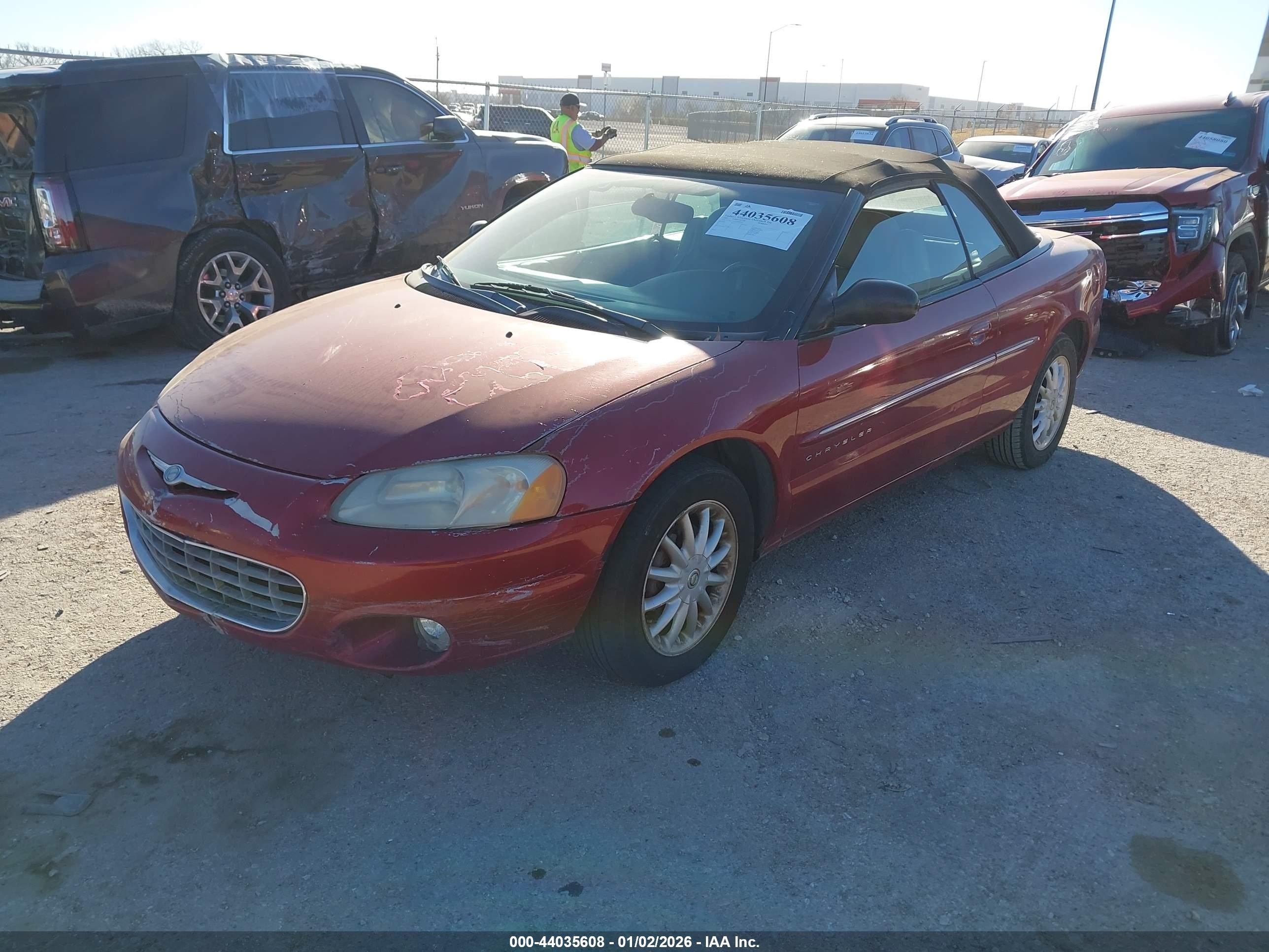 2001 Chrysler Sebring Lxi Красный vin: 1C3EL55U51N606070