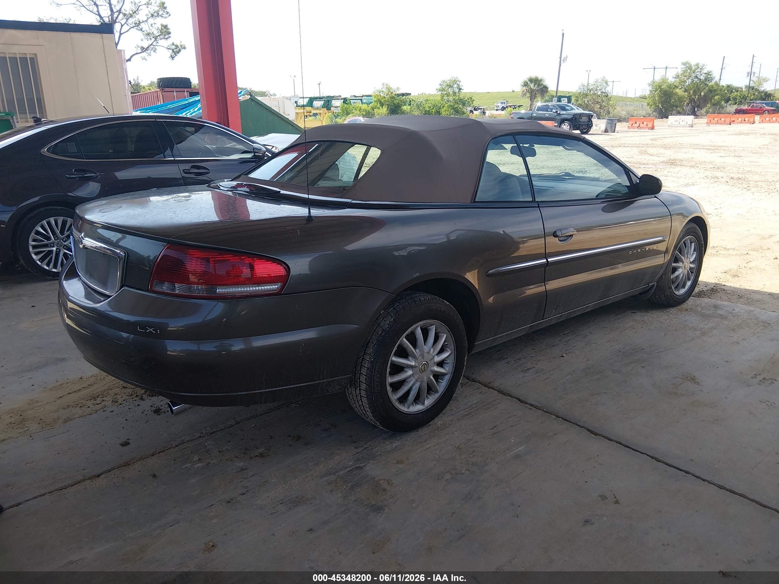2001 Chrysler Sebring Lxi Gray vin: 1C3EL55U61N580885
