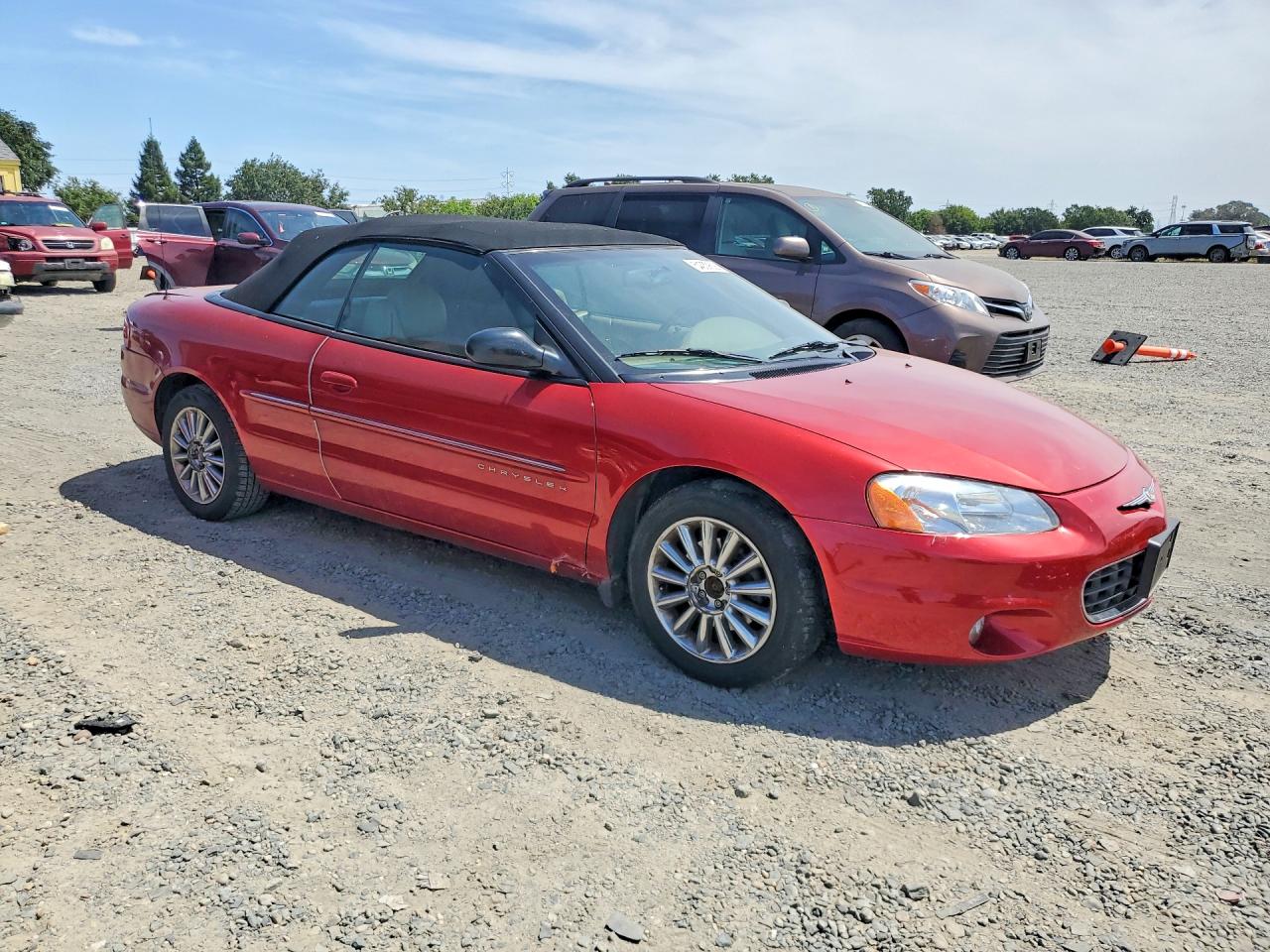 2001 Chrysler Sebring Lxi Красный vin: 1C3EL55U61N601055