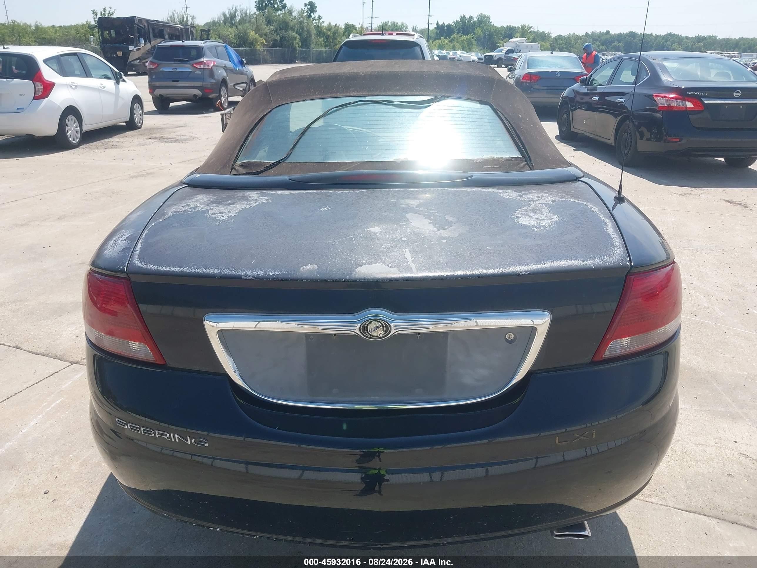 2001 Chrysler Sebring Lxi Black vin: 1C3EL55U61N631043