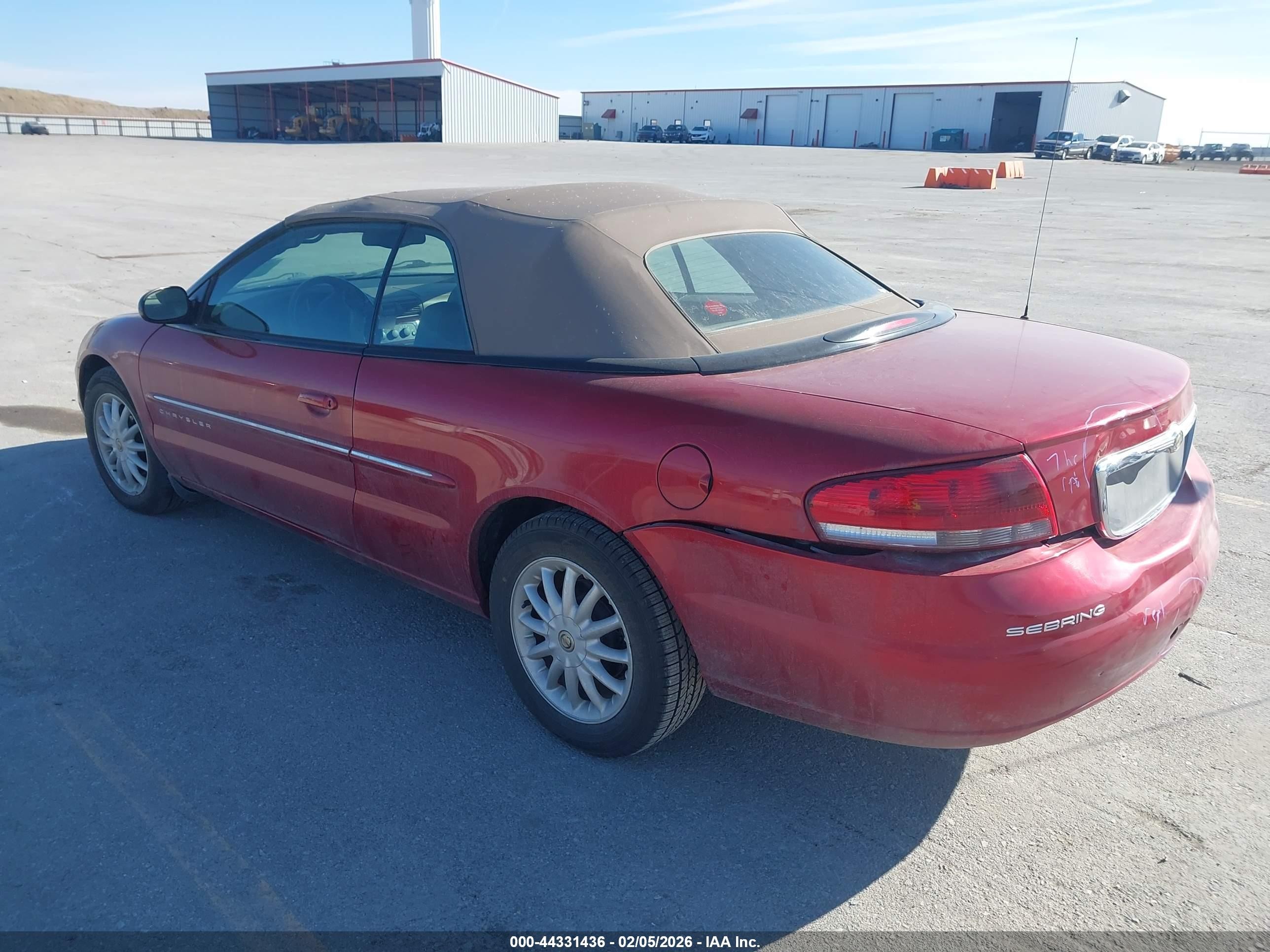 2001 Chrysler Sebring Lxi Red vin: 1C3EL55U61N641099