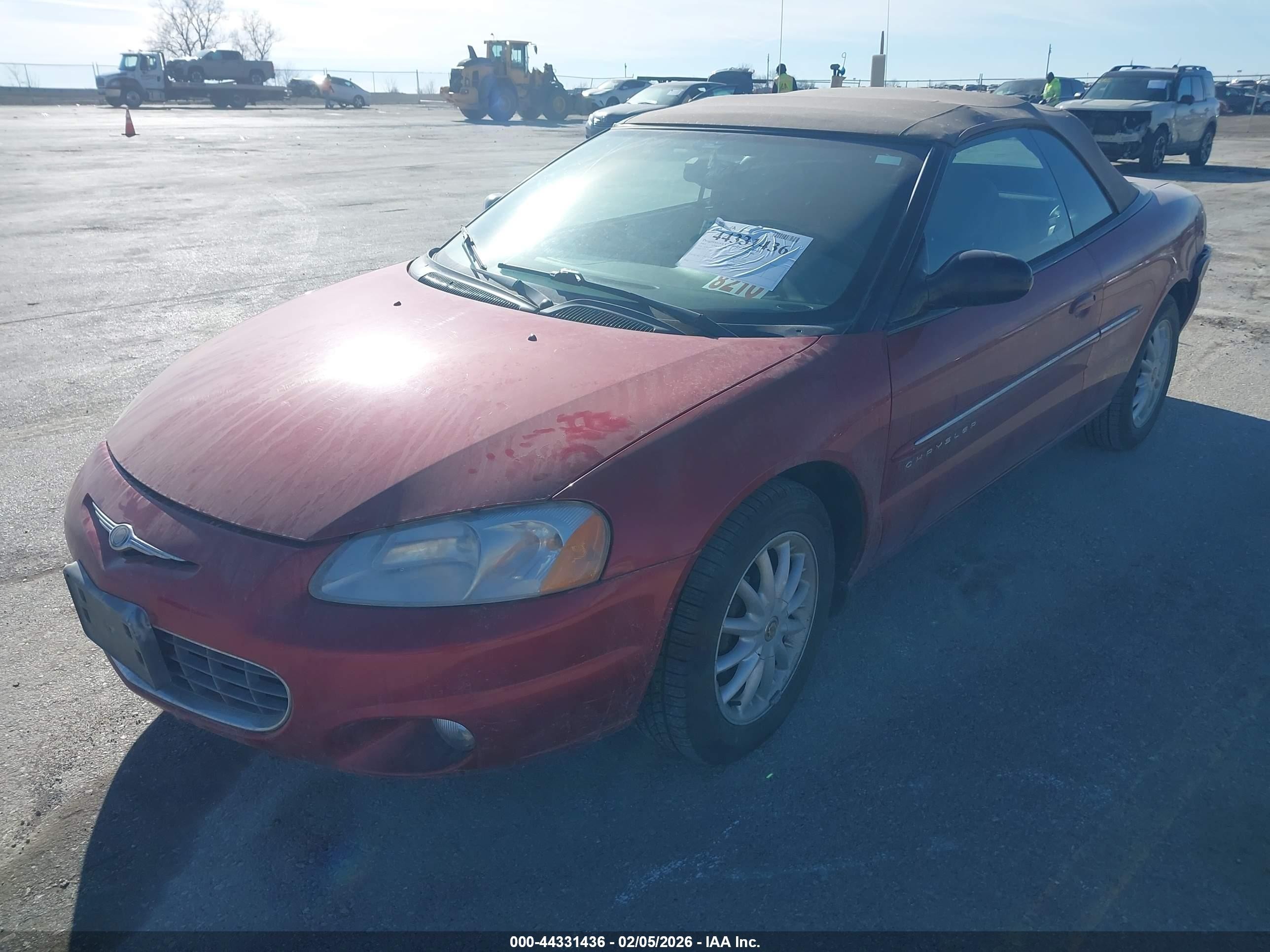 2001 Chrysler Sebring Lxi Red vin: 1C3EL55U61N641099