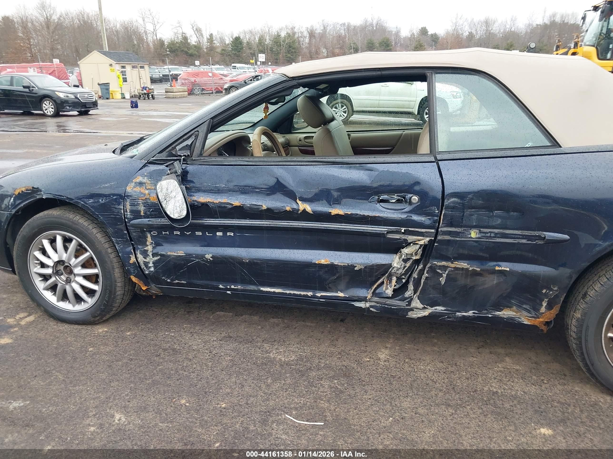 2001 Chrysler Sebring Lxi Blue vin: 1C3EL55U71N599431