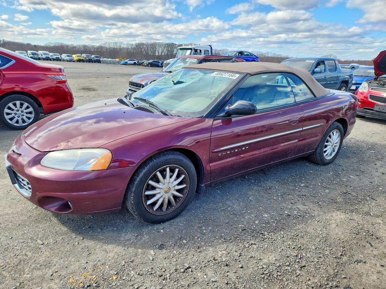 2001 Chrysler Sebring Lxi Бордовый vin: 1C3EL55U71N637515