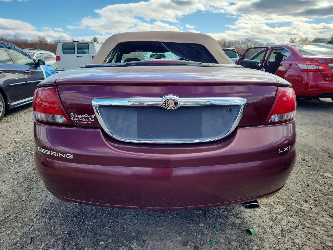 2001 Chrysler Sebring Lxi Бордовый vin: 1C3EL55U71N637515