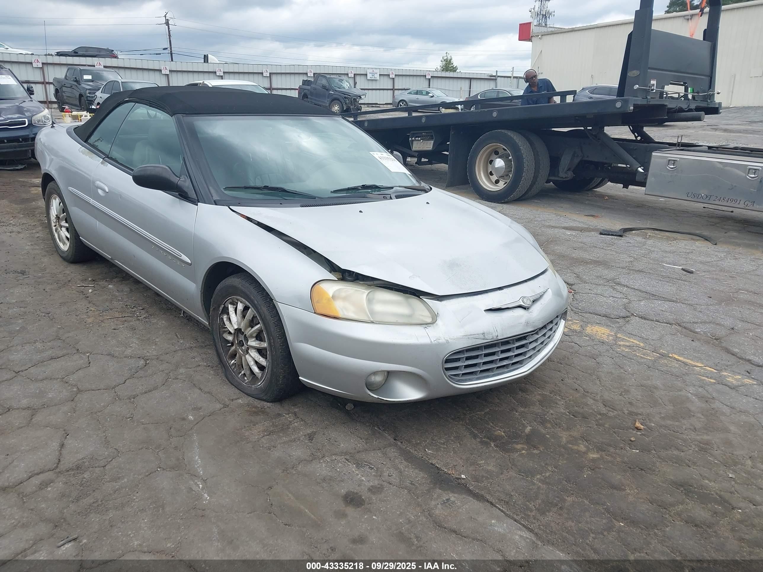 2001 Chrysler Sebring Lxi Серый vin: 1C3EL55UX1N500410