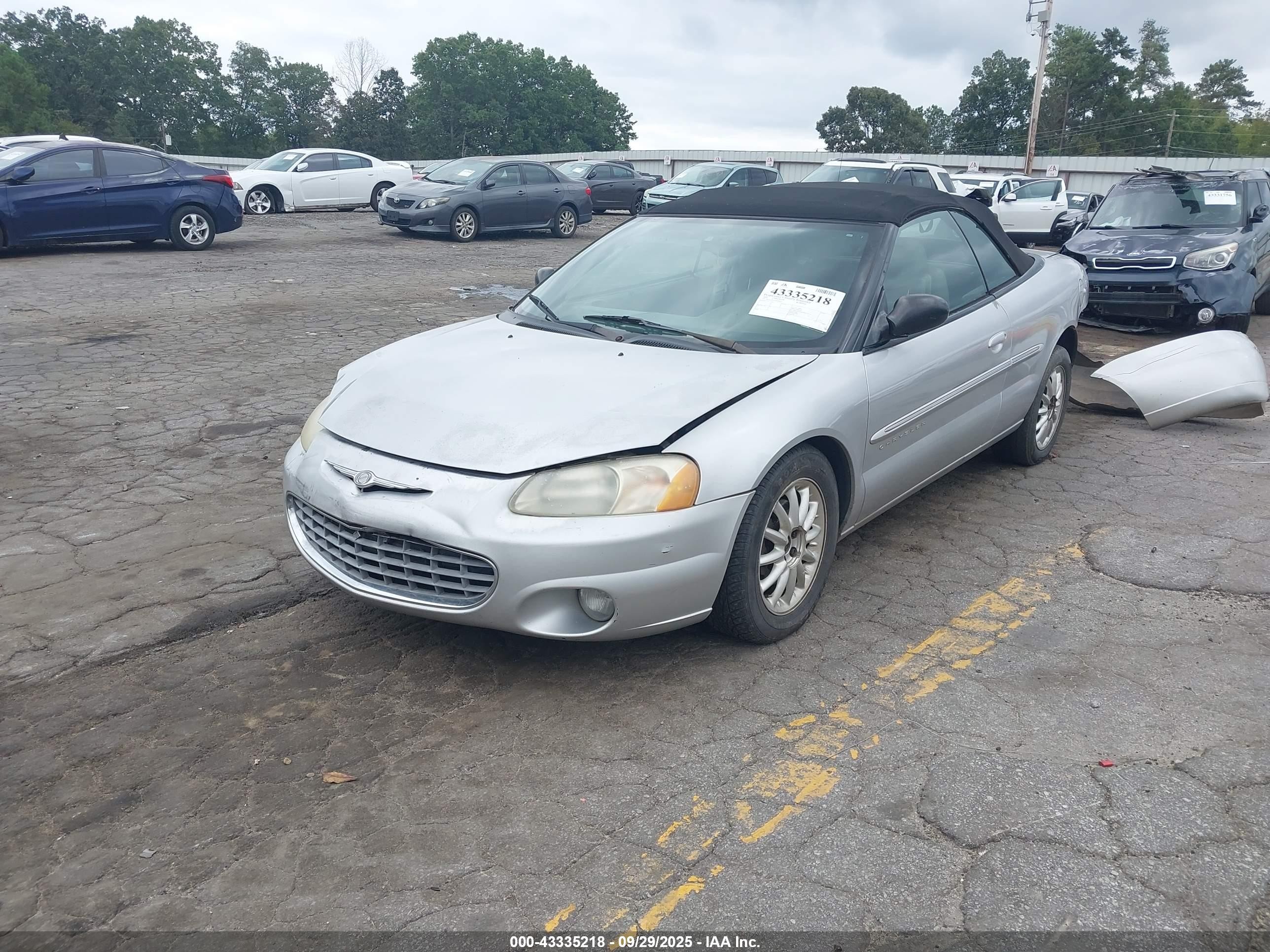 2001 Chrysler Sebring Lxi Серый vin: 1C3EL55UX1N500410