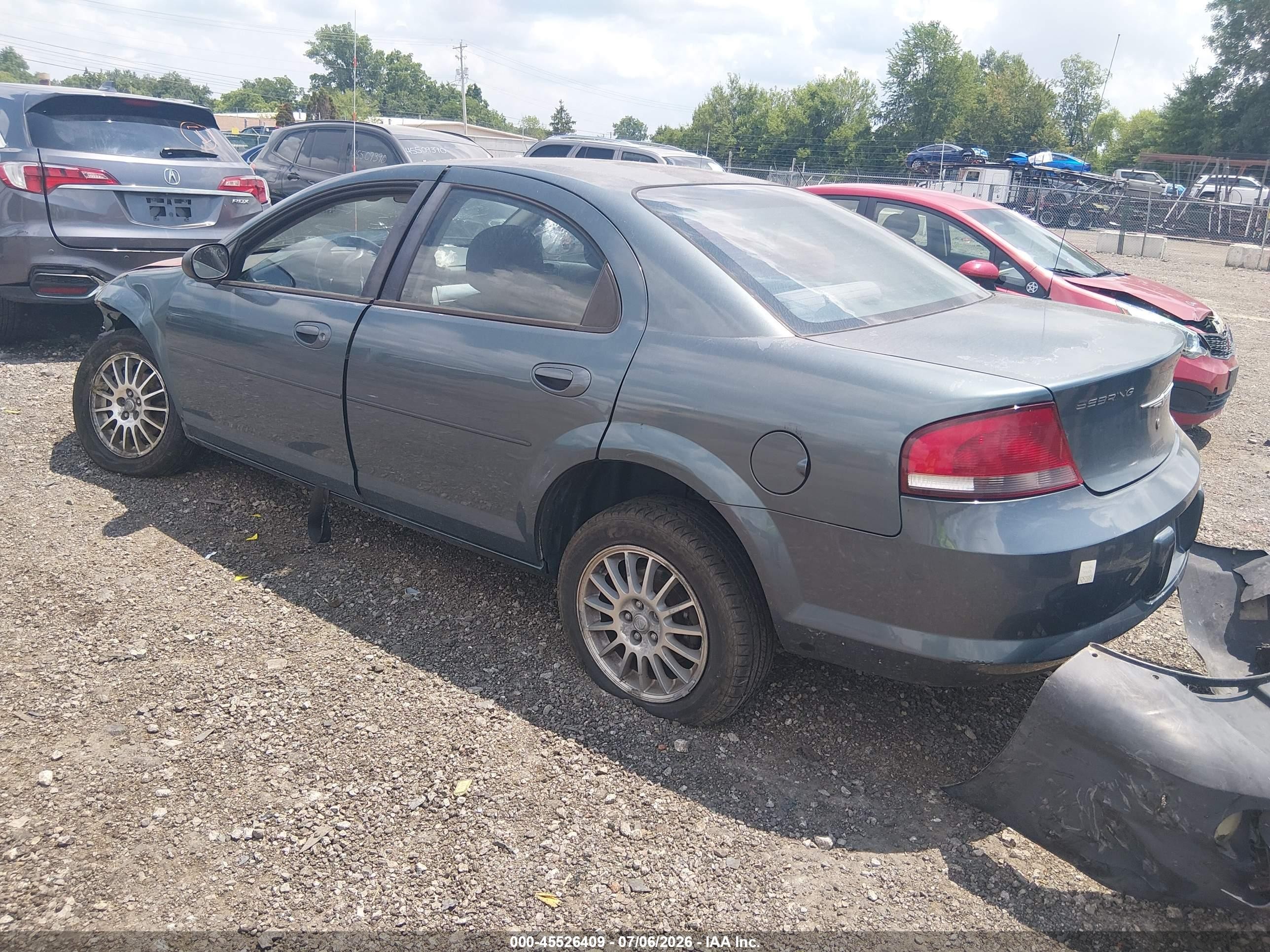 2005 Chrysler Sebring Touring Blue vin: 1C3EL56R05N682456