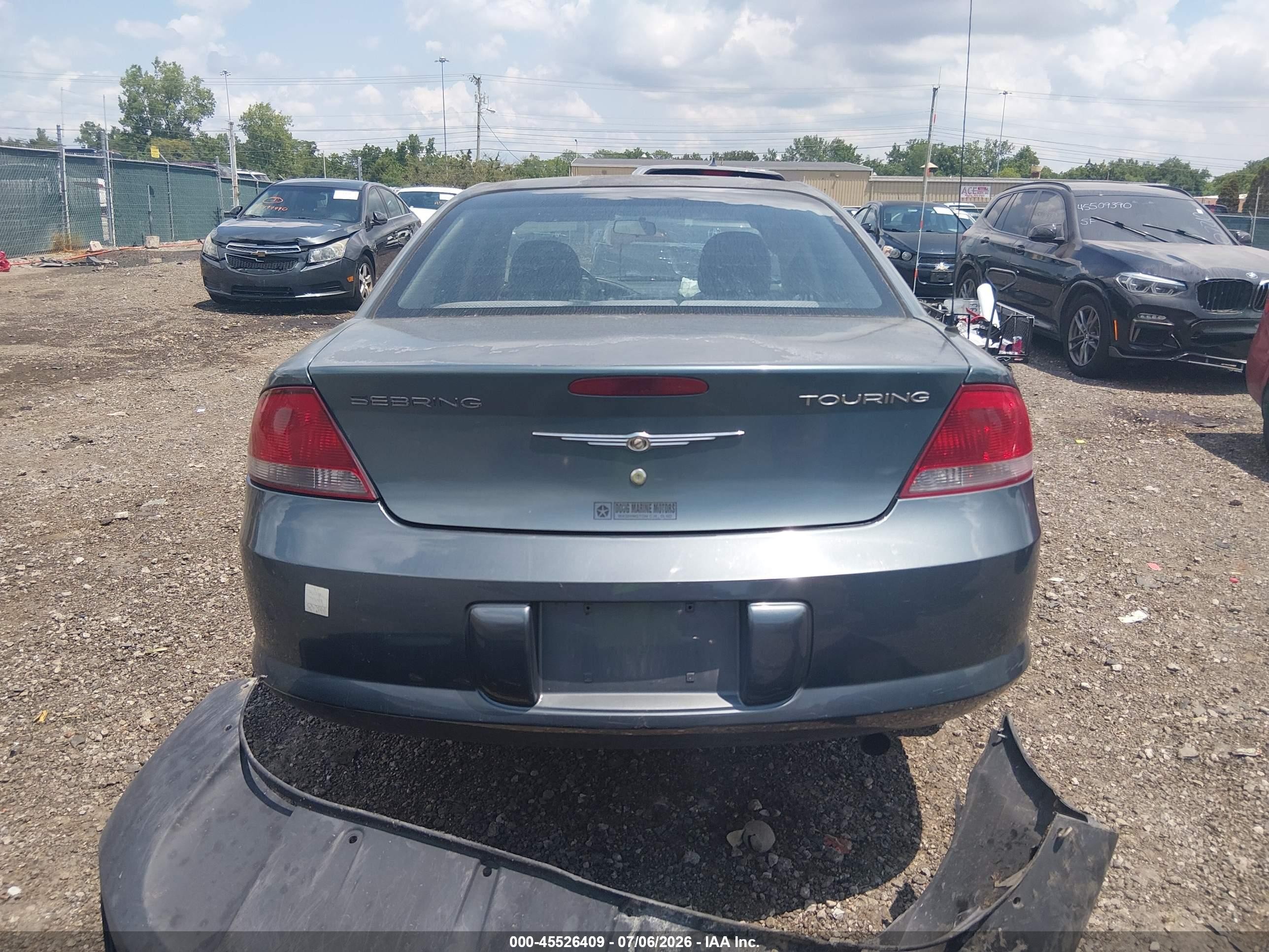 2005 Chrysler Sebring Touring Blue vin: 1C3EL56R05N682456