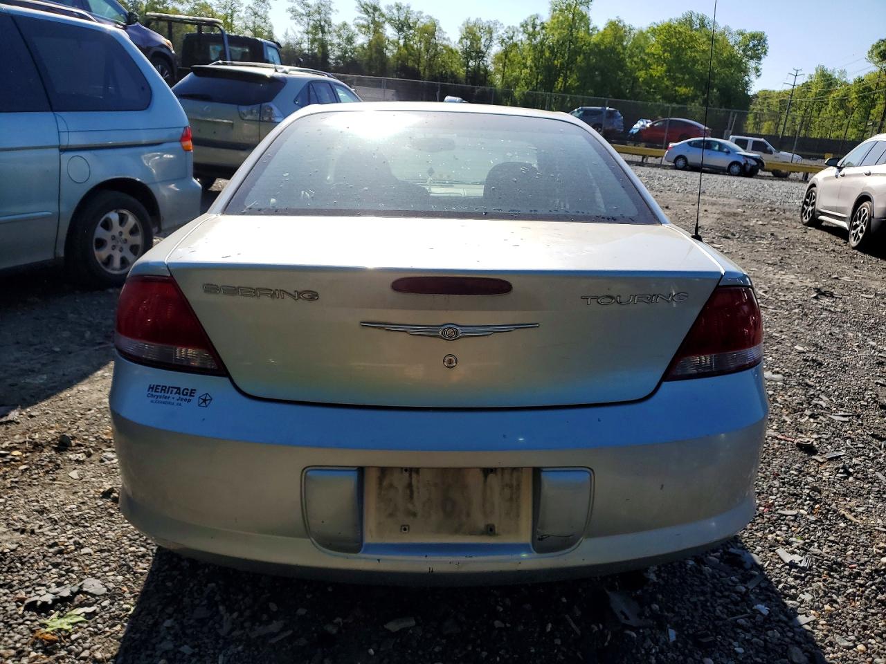 2005 Chrysler Sebring Touring Silver vin: 1C3EL56R75N594973