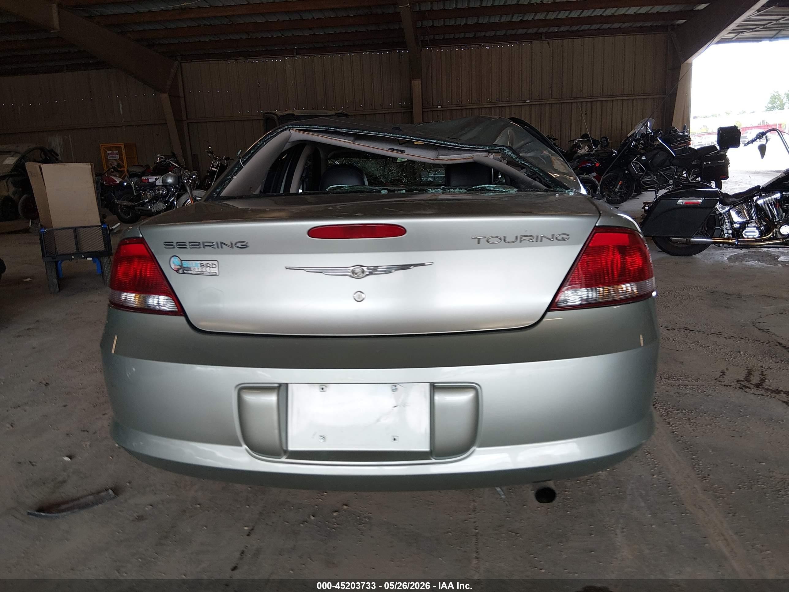 2006 Chrysler Sebring Touring Blue vin: 1C3EL56R86N209955