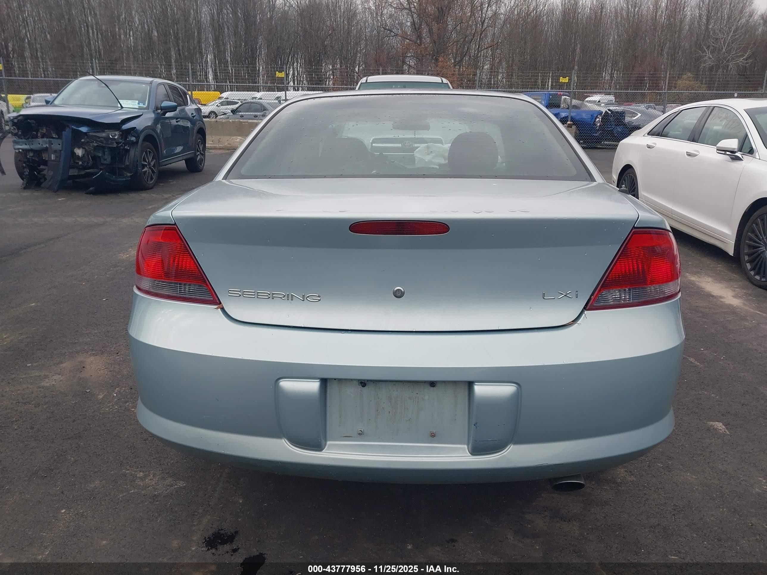 2001 Chrysler Sebring Lxi Silver vin: 1C3EL56U61N641232