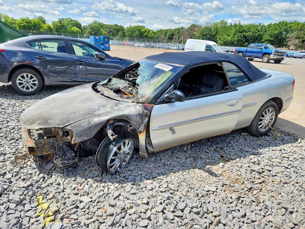 2002 Chrysler Sebring Limited Silver vin: 1C3EL65R02N257340