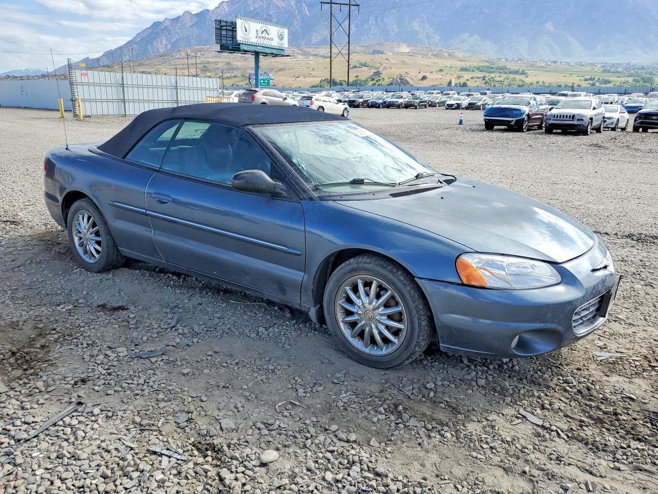 2002 Chrysler Sebring Limited Gray vin: 1C3EL65R02N350424
