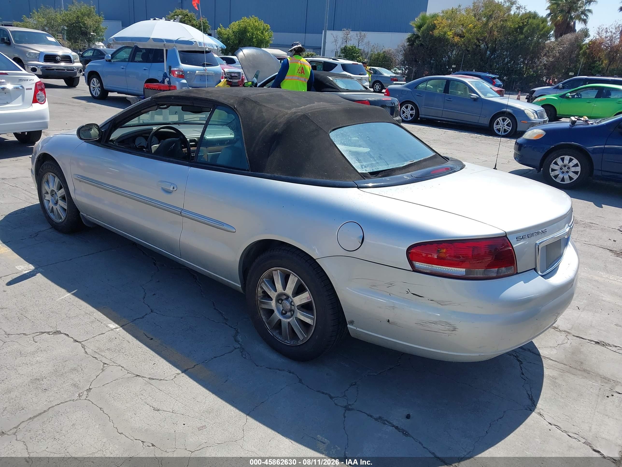2005 Chrysler Sebring Limited Silver vin: 1C3EL65R25N645982