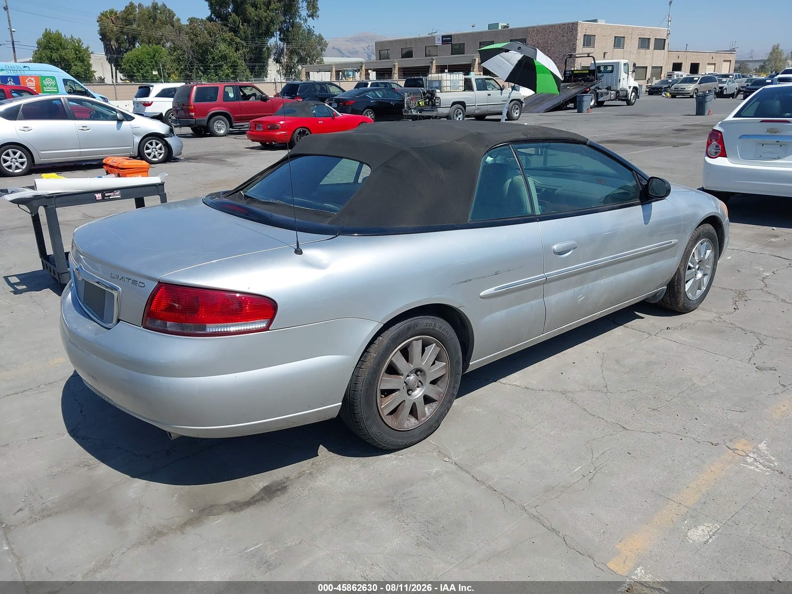 2005 Chrysler Sebring Limited Silver vin: 1C3EL65R25N645982