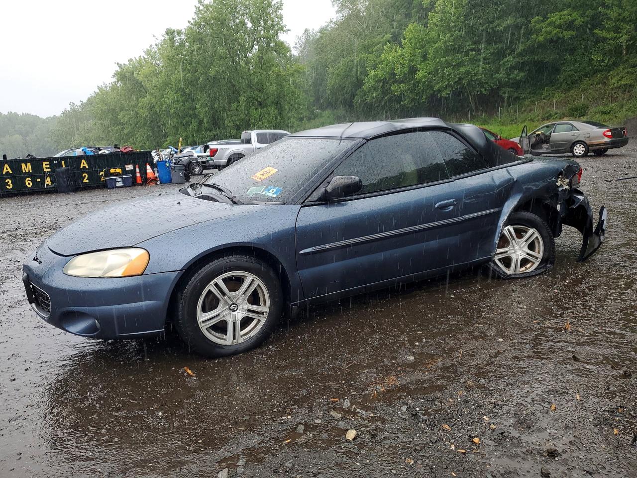 2003 Chrysler Sebring Limited Blue vin: 1C3EL65R43N572286