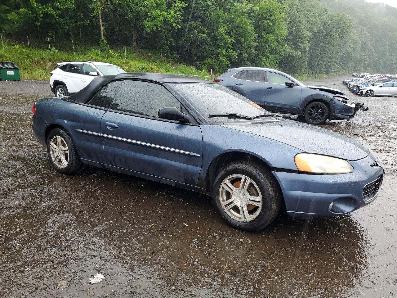 2003 Chrysler Sebring Limited Blue vin: 1C3EL65R43N572286