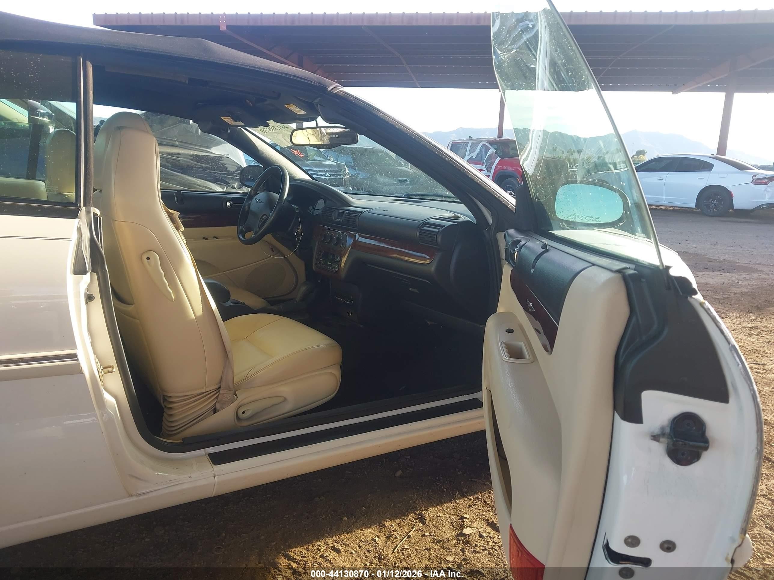 2002 Chrysler Sebring Limited White vin: 1C3EL65R52N289782