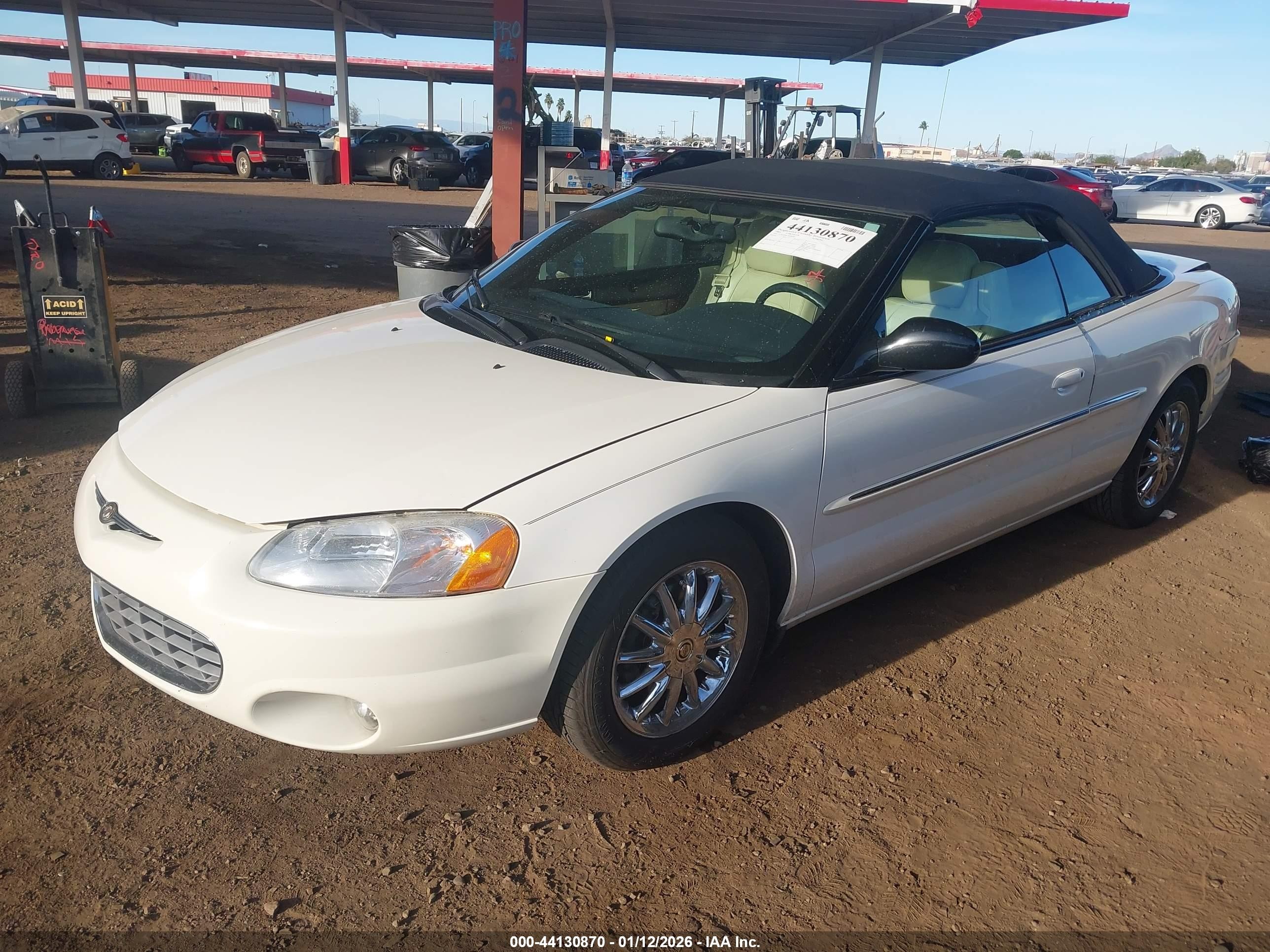 2002 Chrysler Sebring Limited White vin: 1C3EL65R52N289782