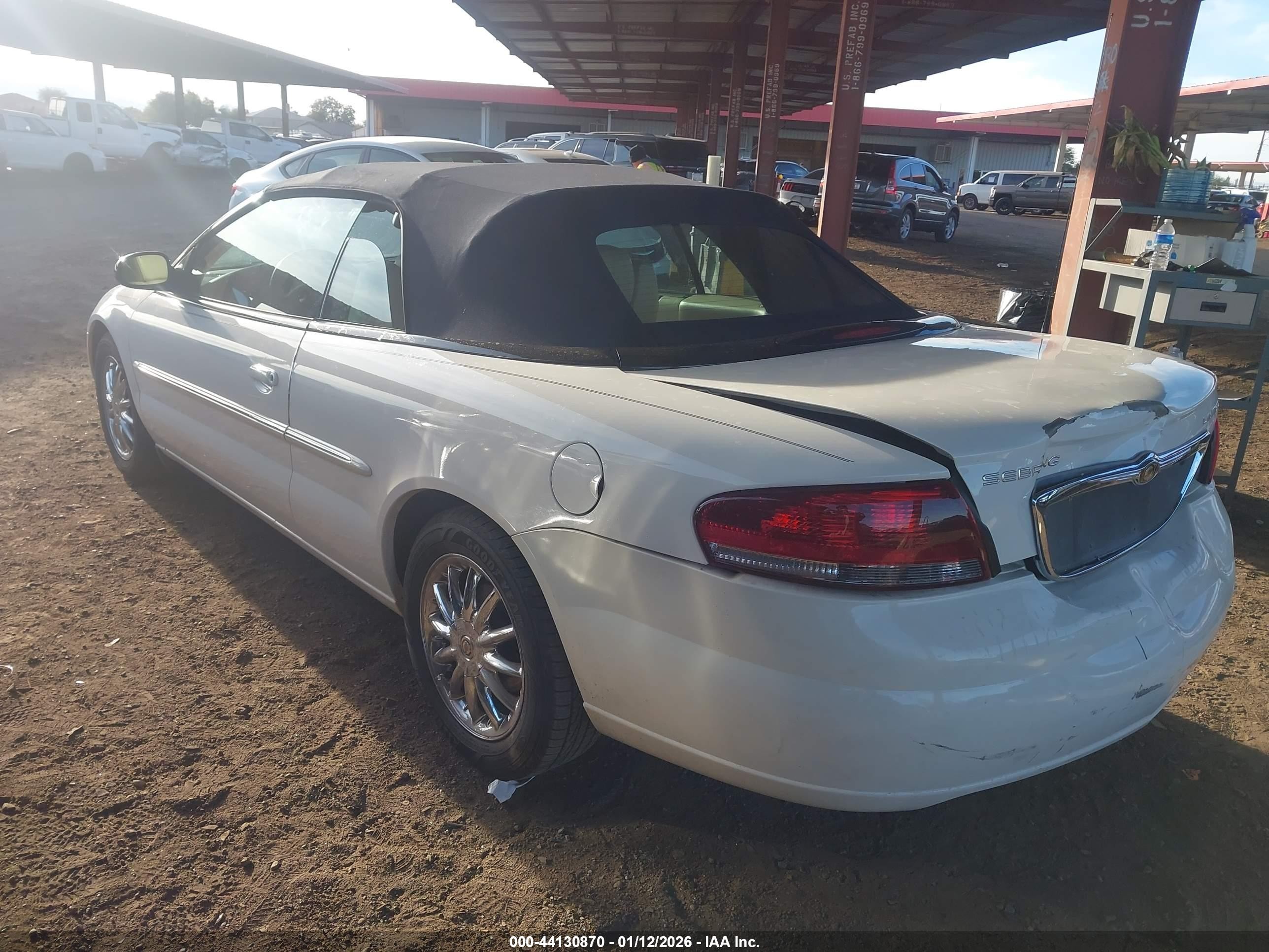 2002 Chrysler Sebring Limited White vin: 1C3EL65R52N289782
