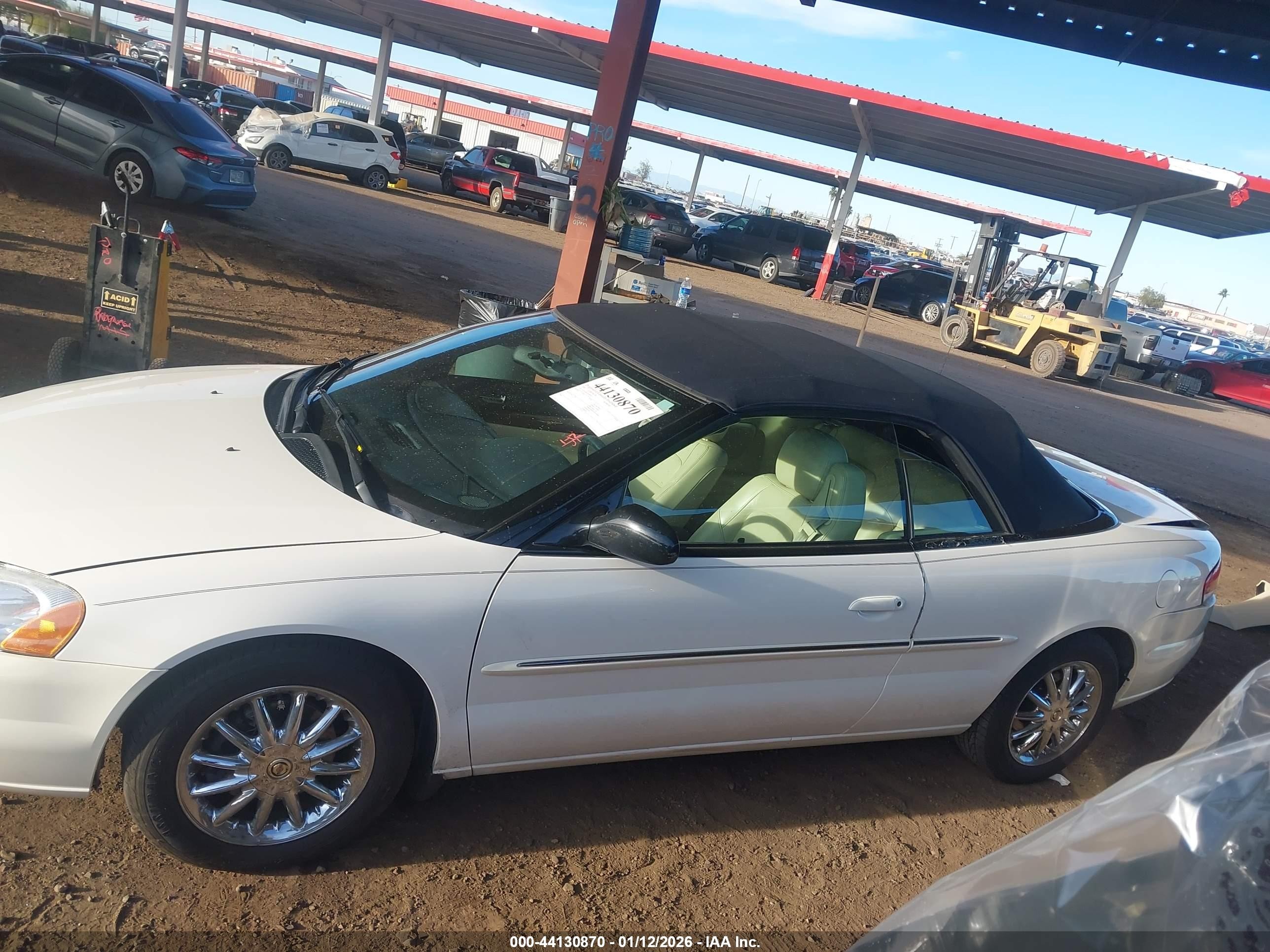 2002 Chrysler Sebring Limited White vin: 1C3EL65R52N289782