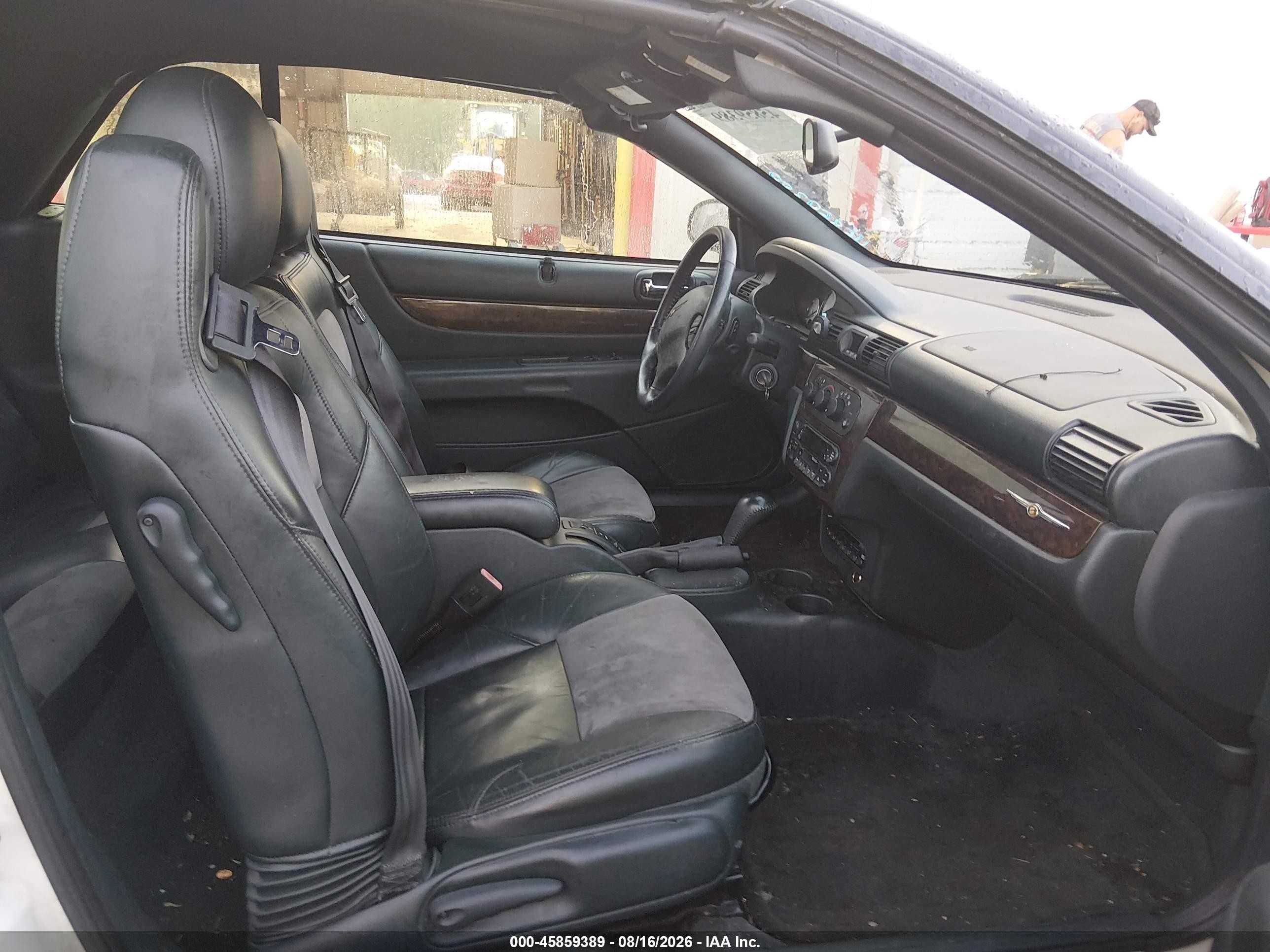 2004 Chrysler Sebring Limited White vin: 1C3EL65R54N399024
