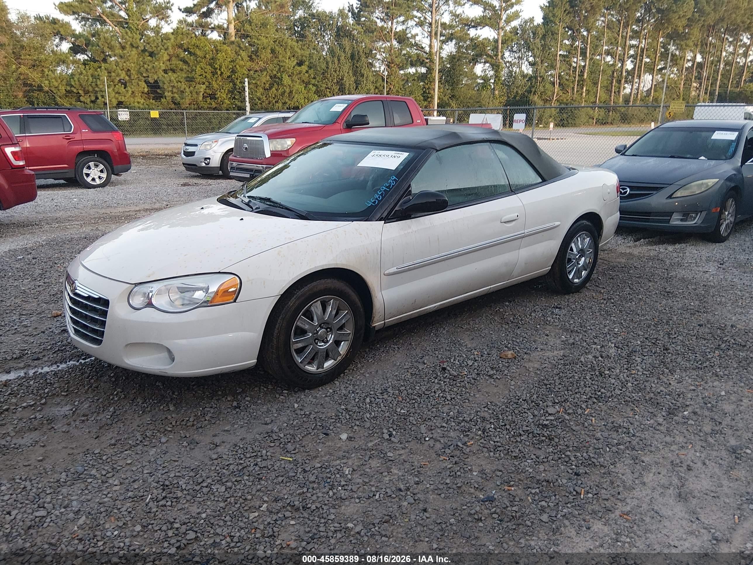 2004 Chrysler Sebring Limited White vin: 1C3EL65R54N399024
